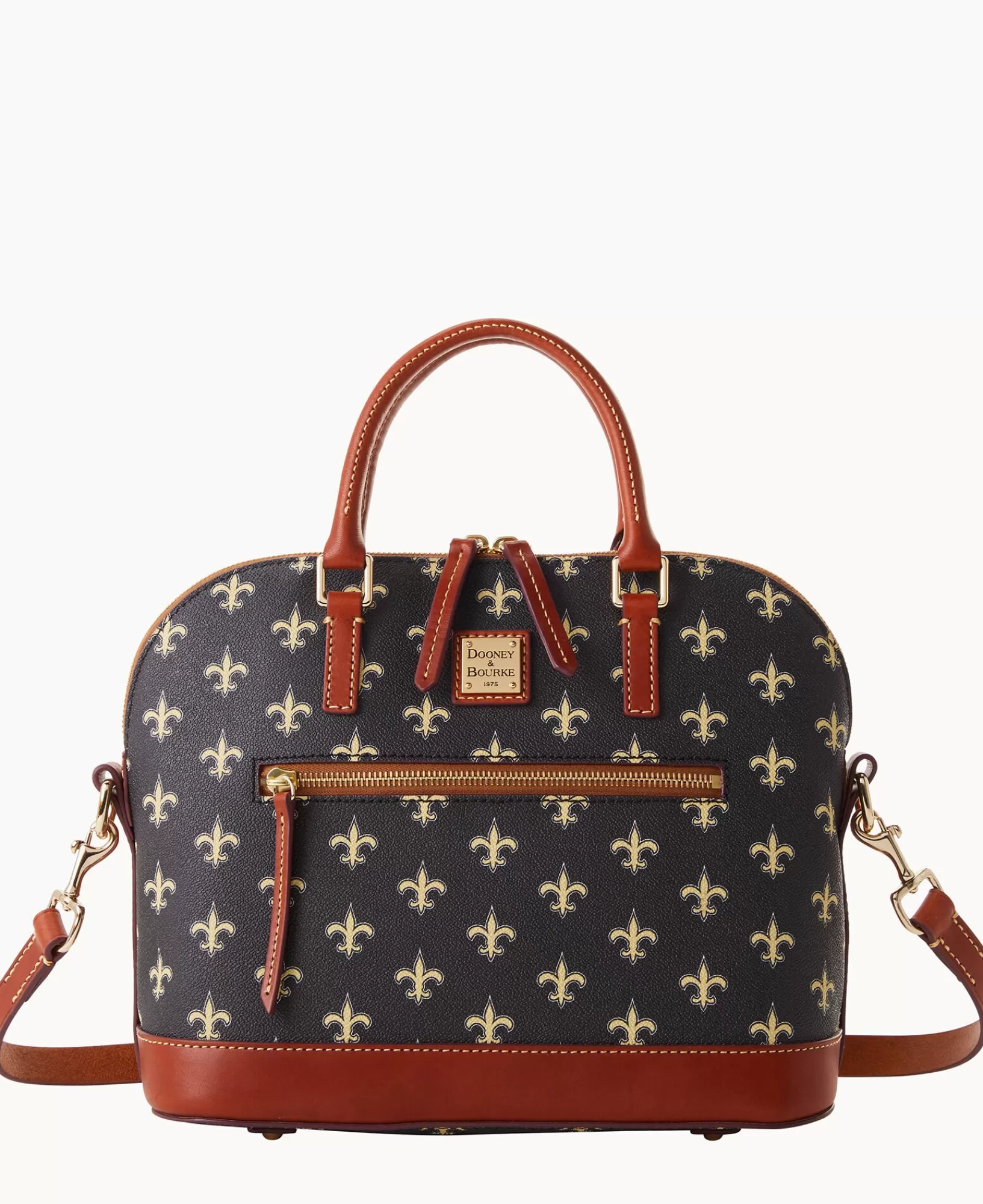 Shoulder Bags | Satchels>Dooney & Bourke NFL Saints Domed Zip Satchel Black