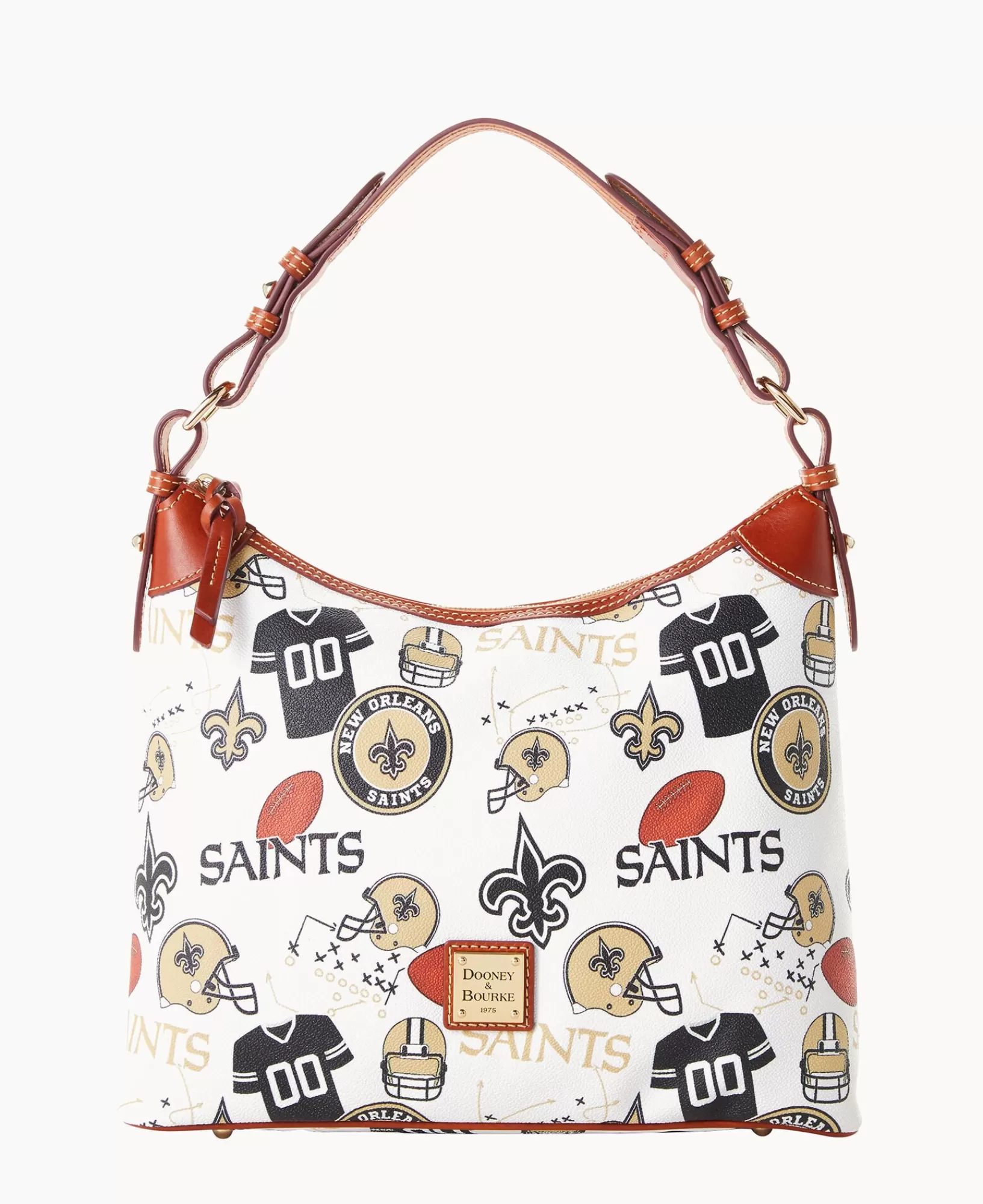 Shoulder Bags>Dooney & Bourke NFL Saints Hobo WhiteMulti