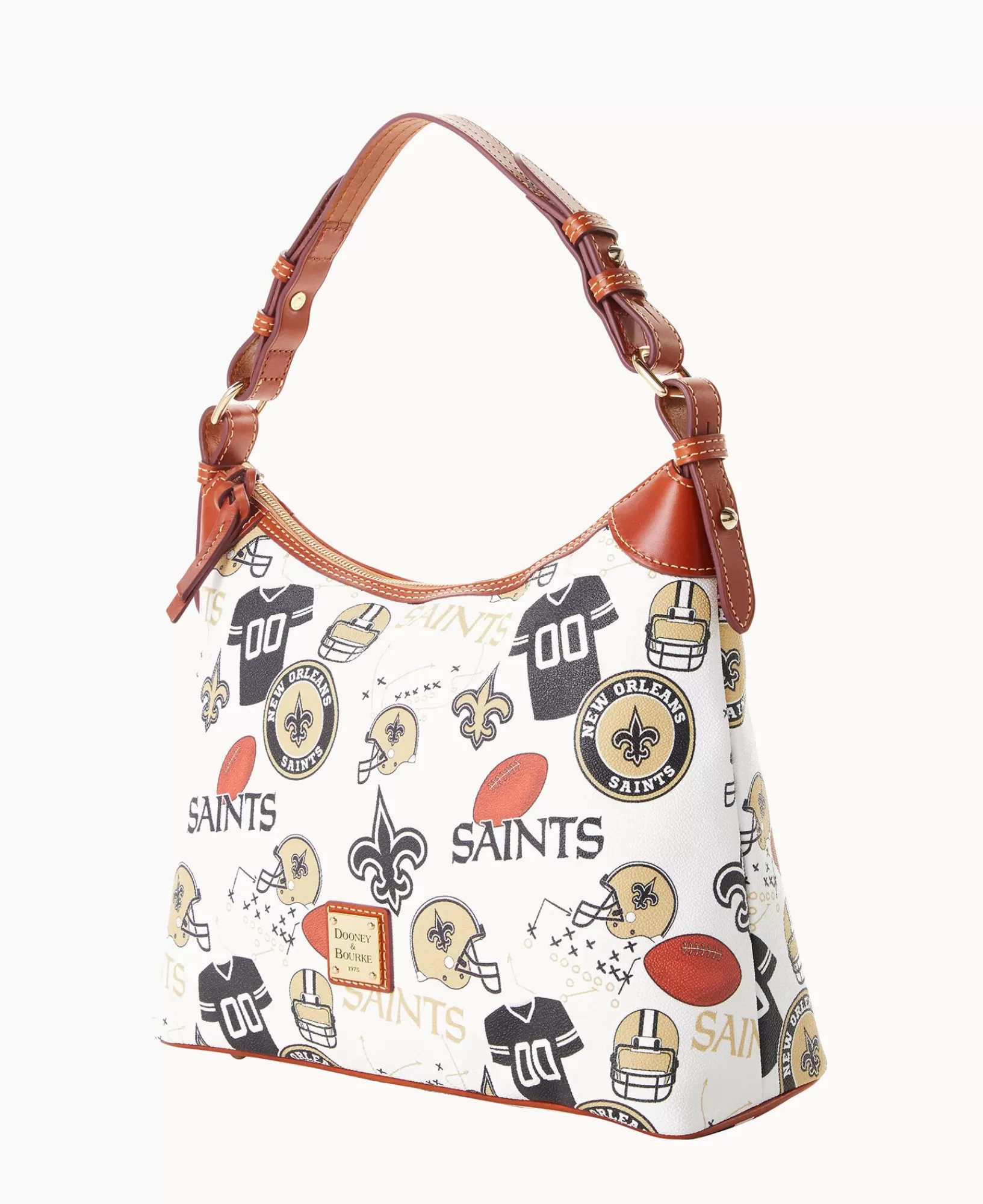 Shoulder Bags>Dooney & Bourke NFL Saints Hobo WhiteMulti