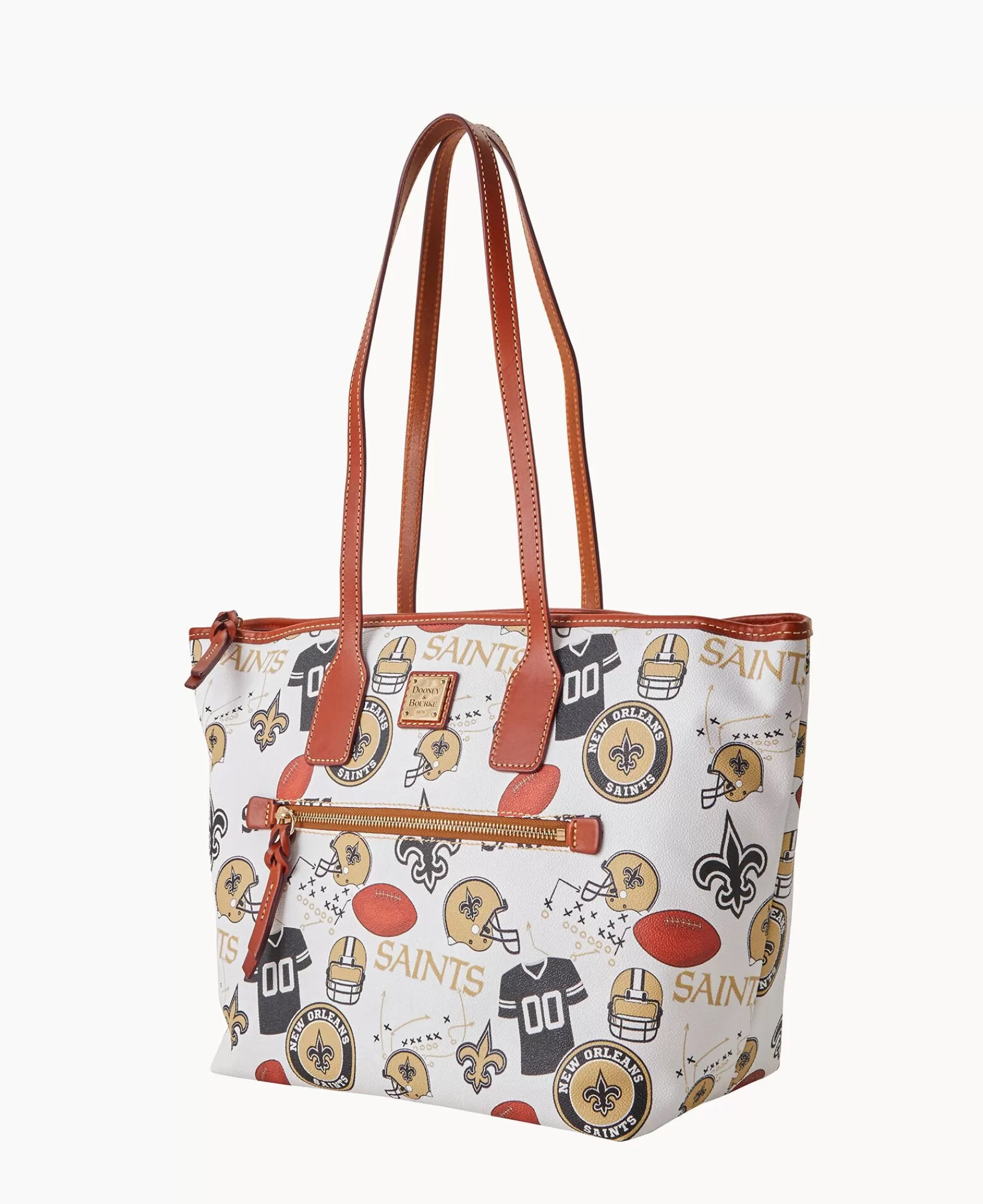 Shoulder Bags | Totes>Dooney & Bourke NFL Saints Tote WhiteMulti