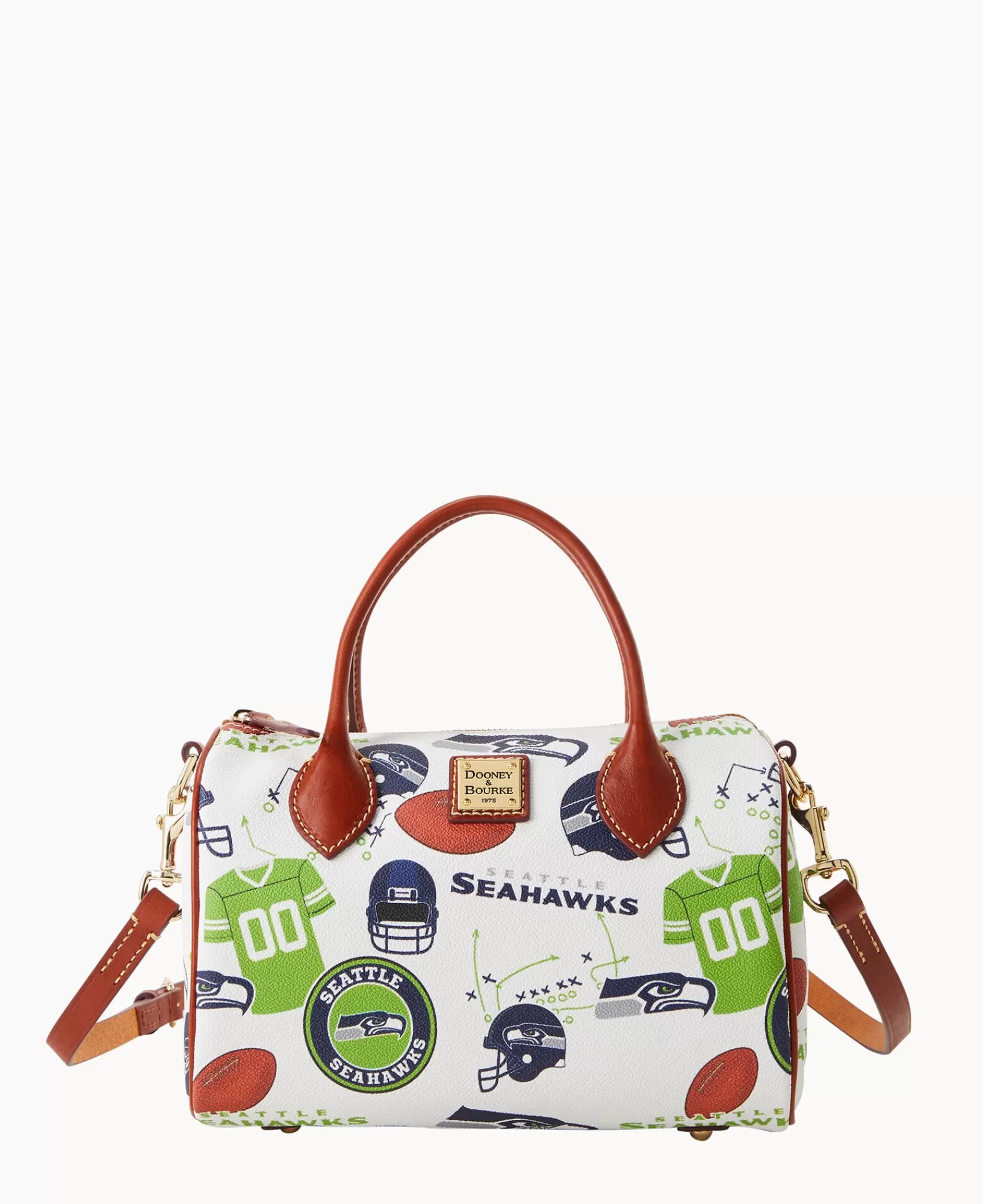 Shoulder Bags | Satchels>Dooney & Bourke NFL Seahawks Barrel Satchel WhiteMulti