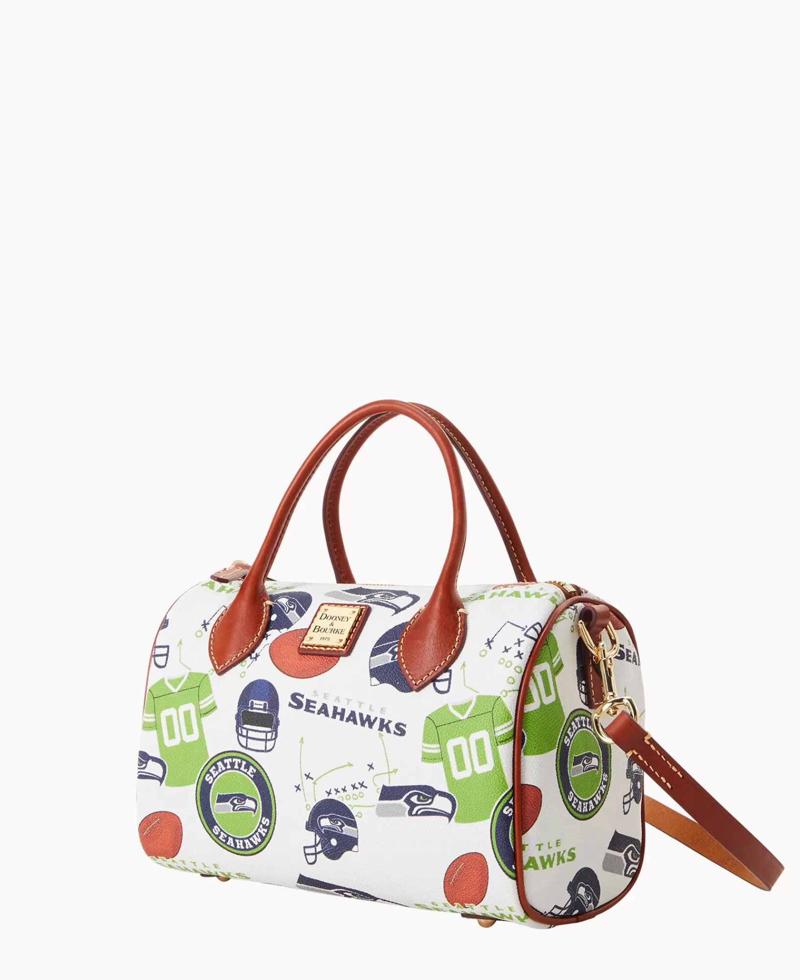 Shoulder Bags | Satchels>Dooney & Bourke NFL Seahawks Barrel Satchel WhiteMulti