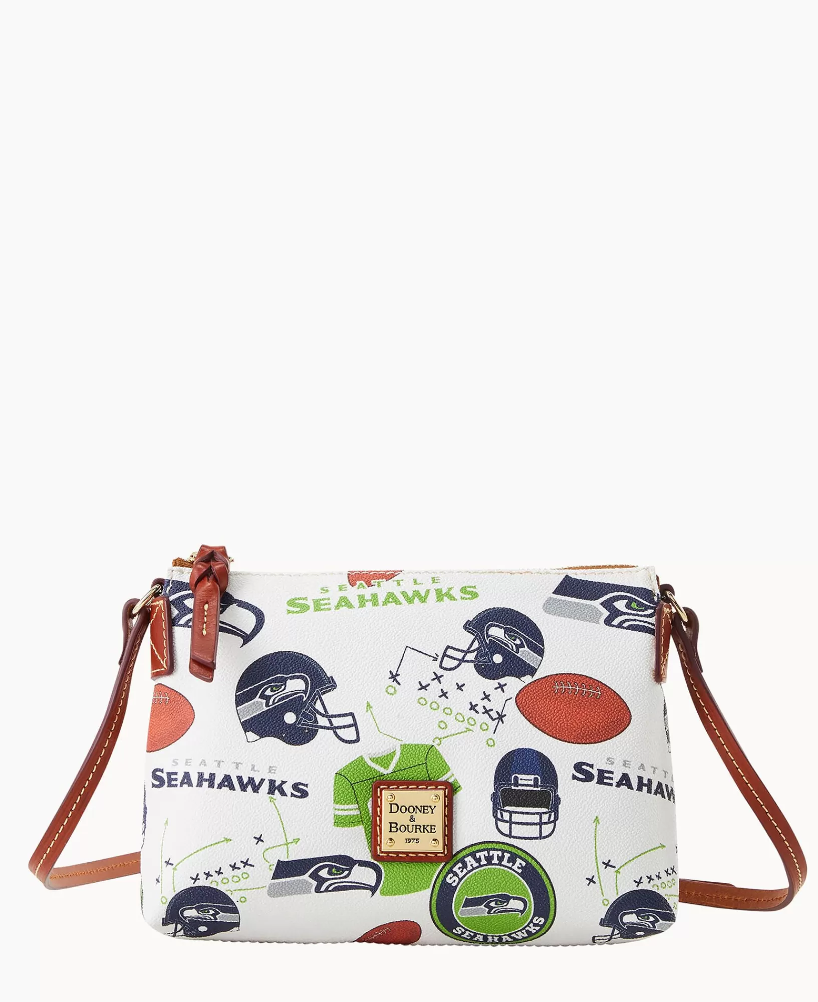 Shoulder Bags | Crossbodies>Dooney & Bourke NFL Seahawks Crossbody Pouchette WhiteMulti