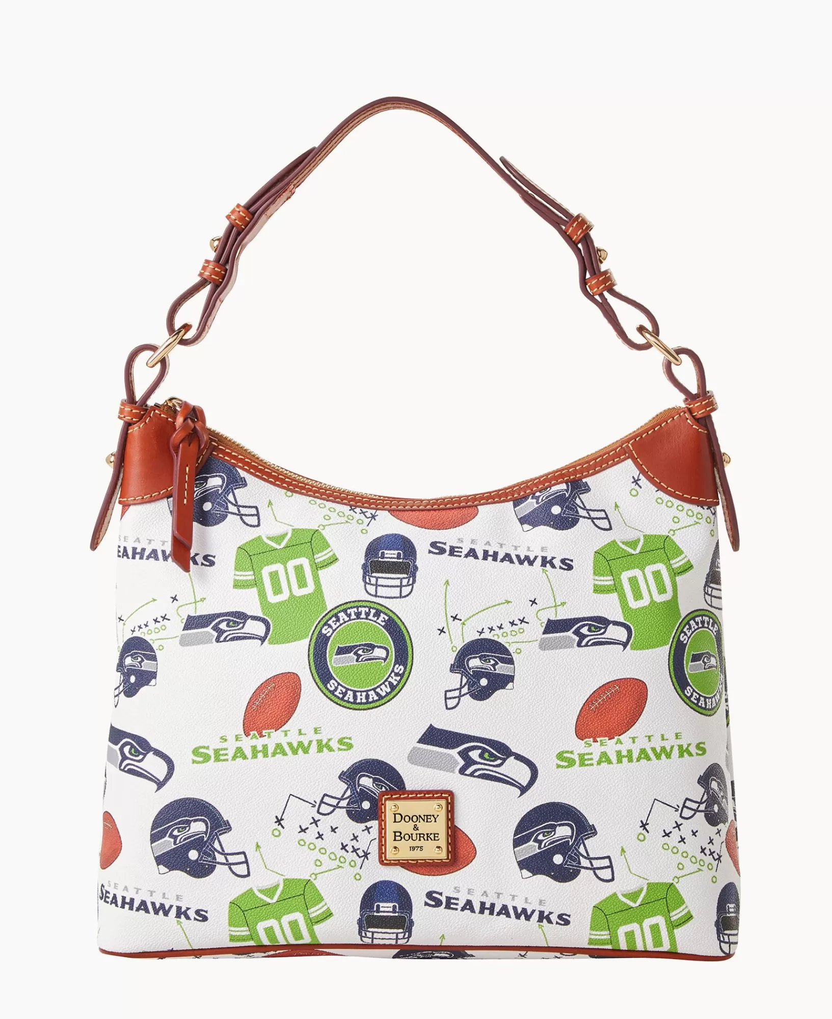 Shoulder Bags>Dooney & Bourke NFL Seahawks Hobo WhiteMulti