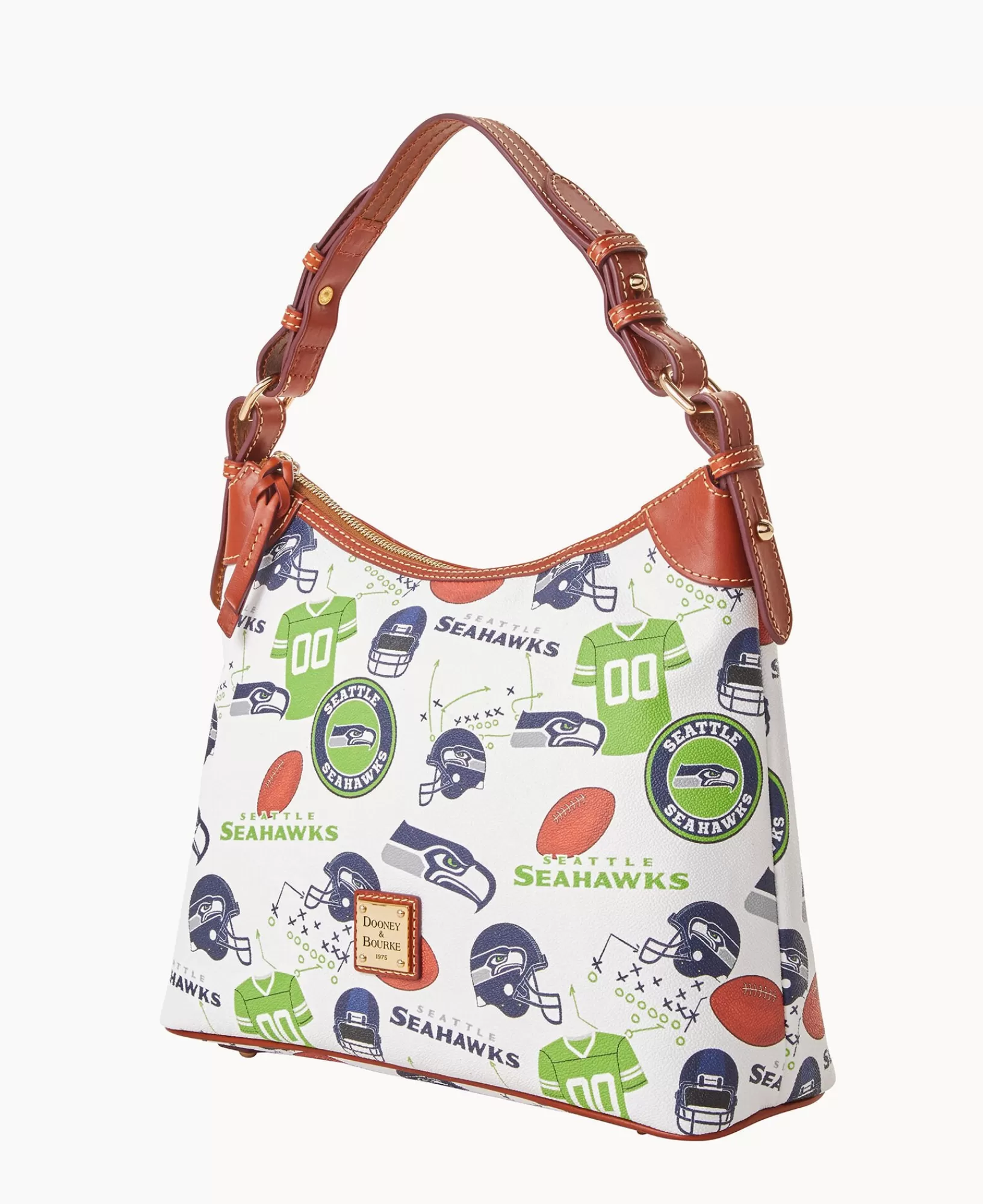 Shoulder Bags>Dooney & Bourke NFL Seahawks Hobo WhiteMulti