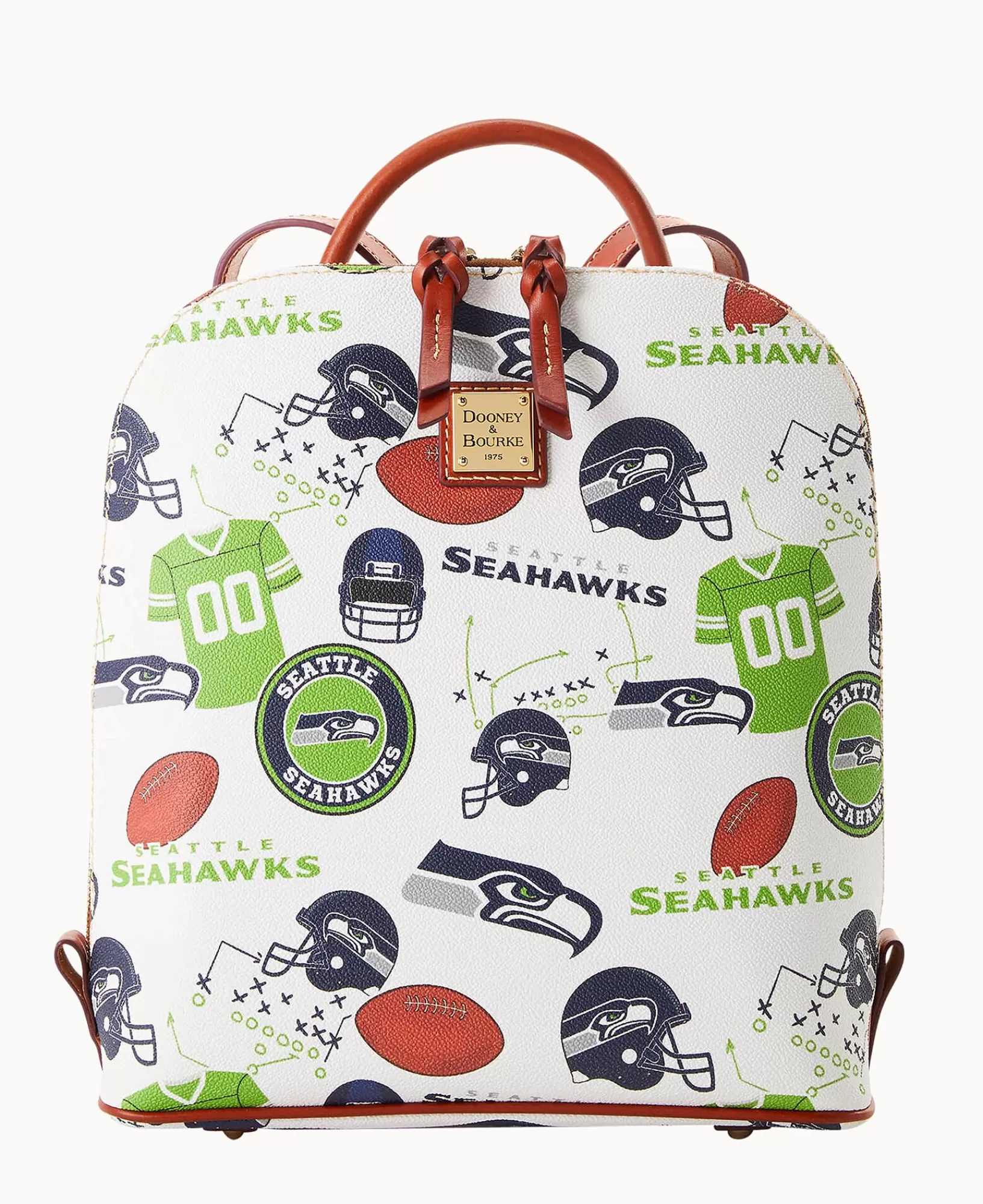 Backpacks>Dooney & Bourke NFL Seahawks Zip Pod Backpack WhiteMulti