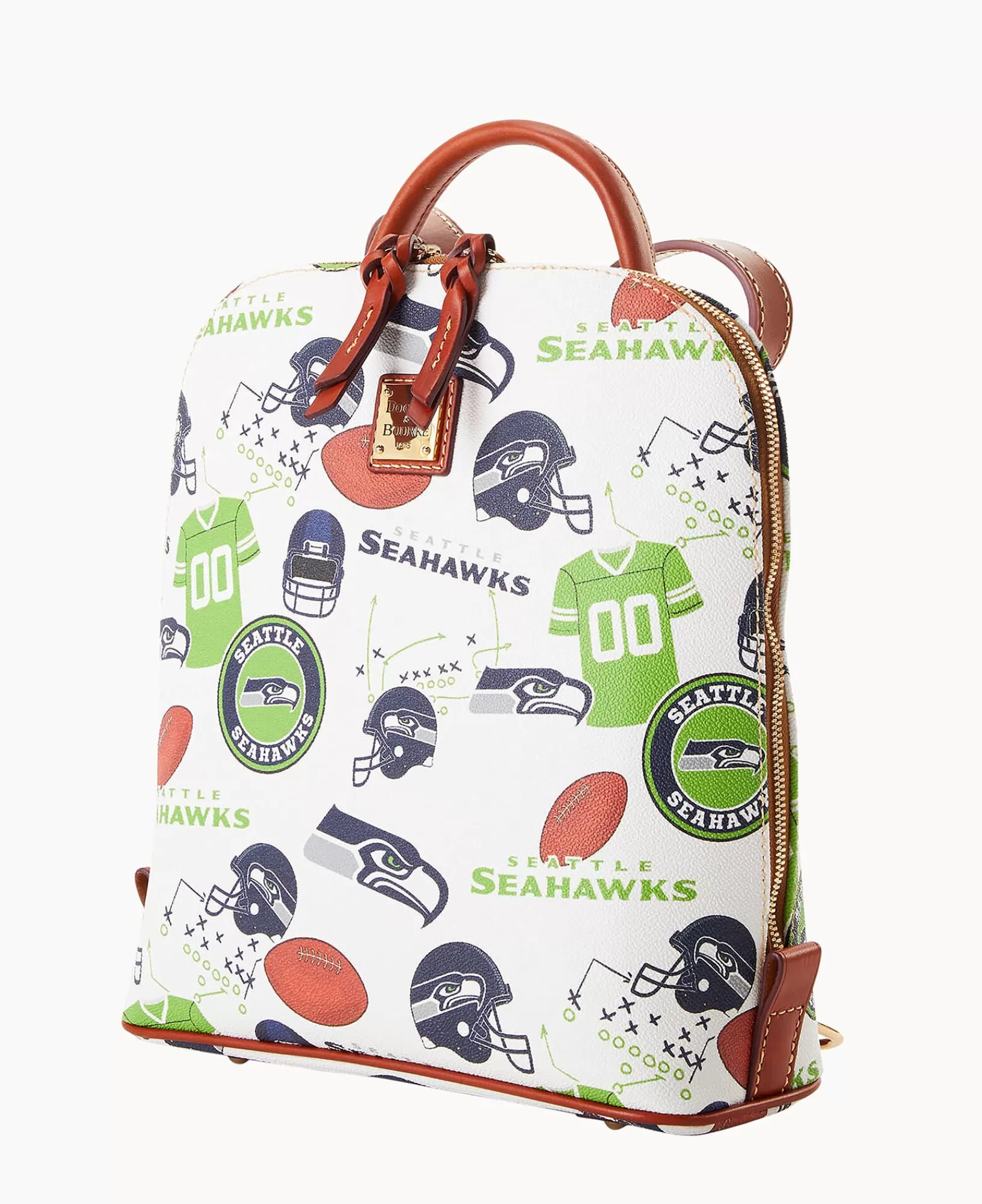 Backpacks>Dooney & Bourke NFL Seahawks Zip Pod Backpack WhiteMulti