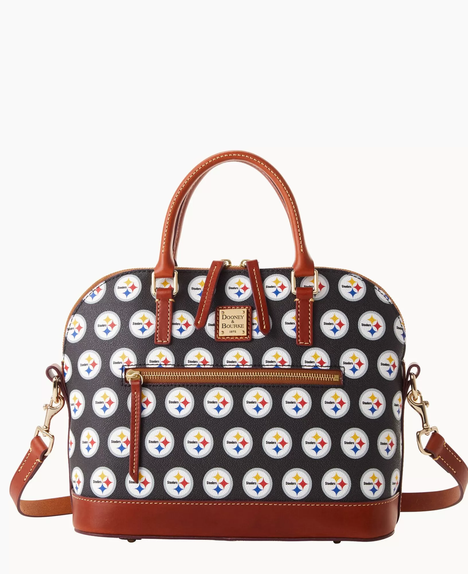 Shoulder Bags | Satchels>Dooney & Bourke NFL Steelers Domed Zip Satchel Black