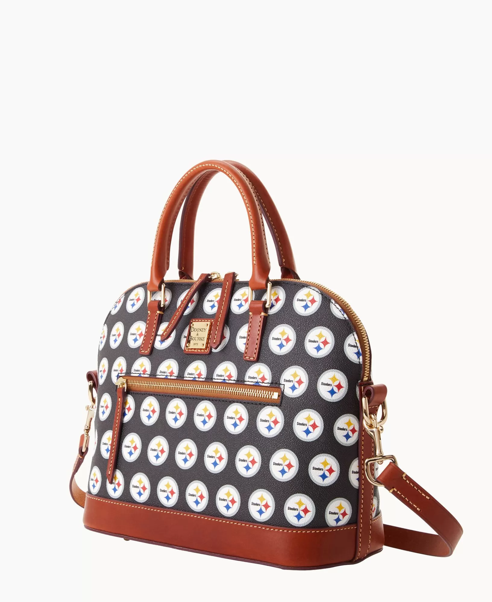 Shoulder Bags | Satchels>Dooney & Bourke NFL Steelers Domed Zip Satchel Black