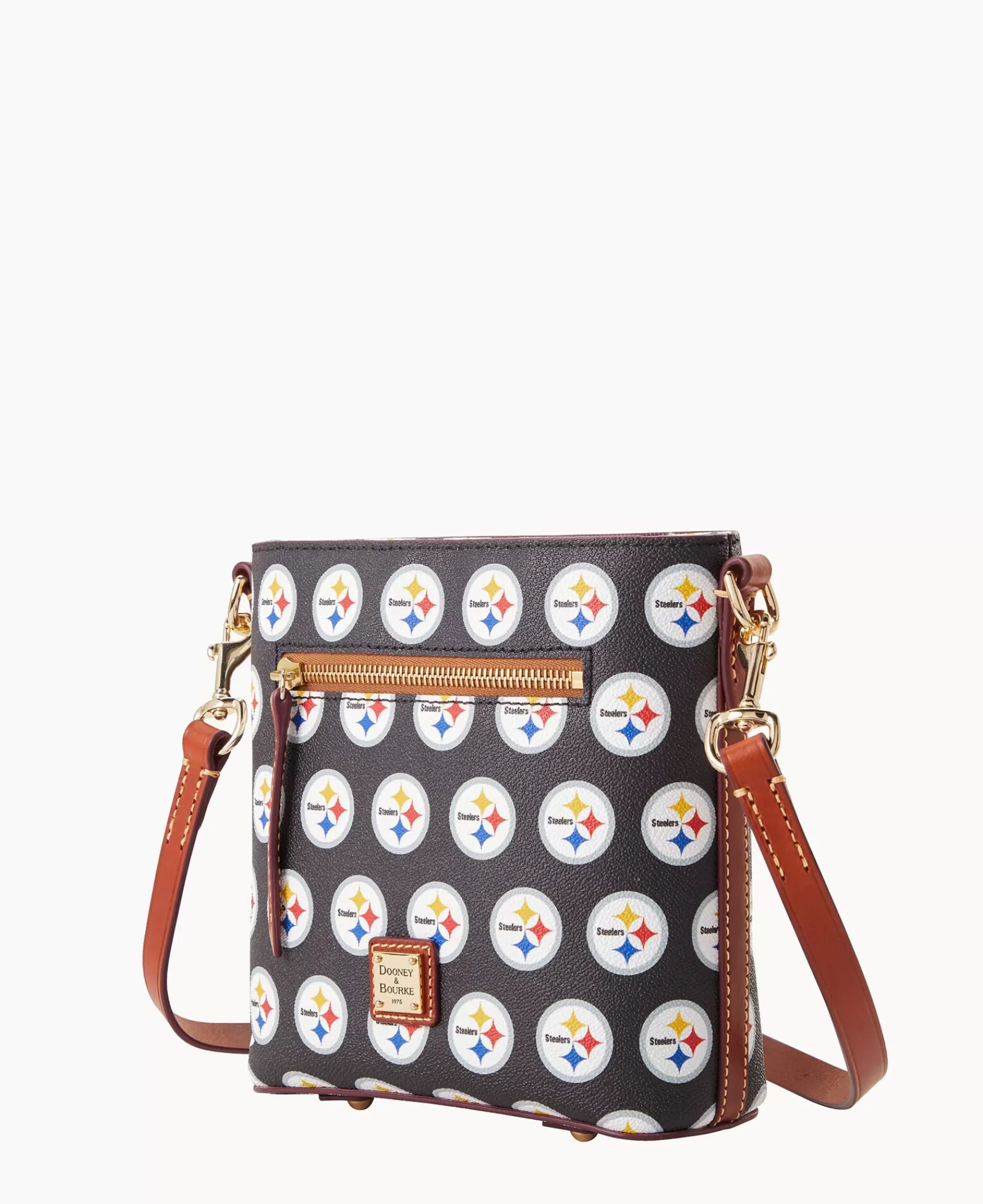 Shoulder Bags | Crossbodies>Dooney & Bourke NFL Steelers Small Zip Crossbody Black