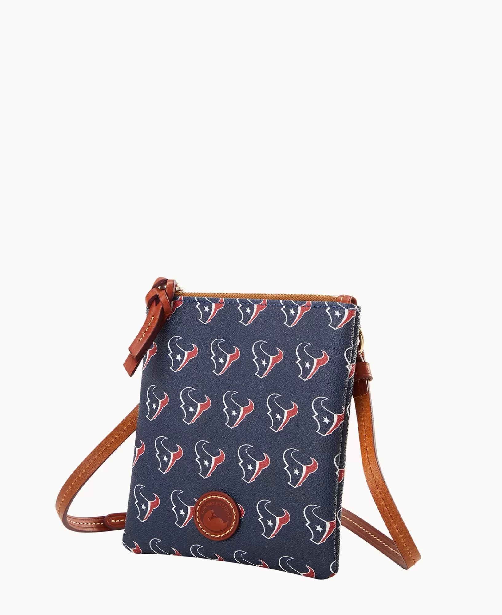 Shoulder Bags | Crossbodies>Dooney & Bourke NFL Texans Small North South Top Zip Crossbody Navy