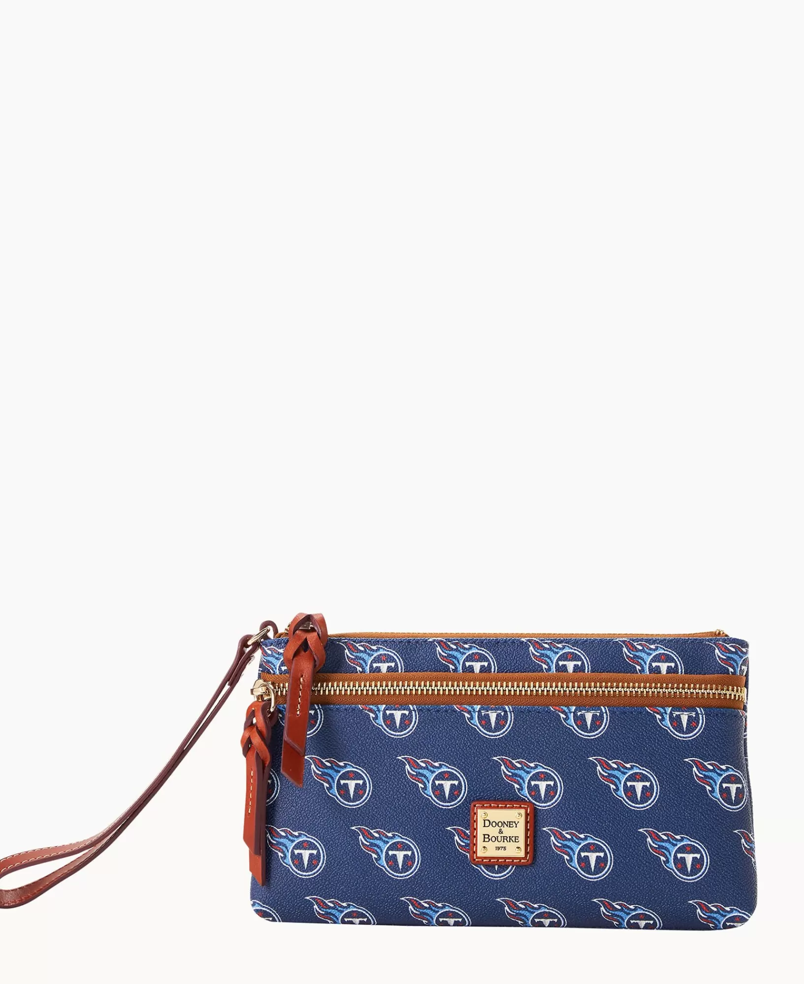 Wristlets | Wallets>Dooney & Bourke NFL Titans Double Zip Wristlet Navy