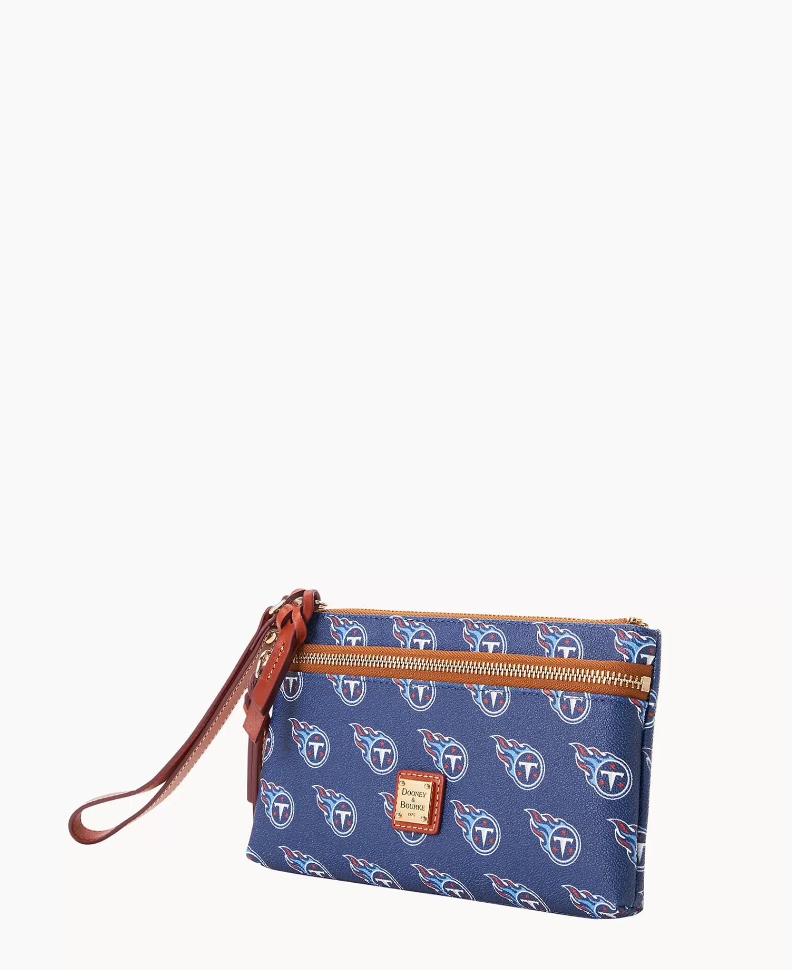 Wristlets | Wallets>Dooney & Bourke NFL Titans Double Zip Wristlet Navy