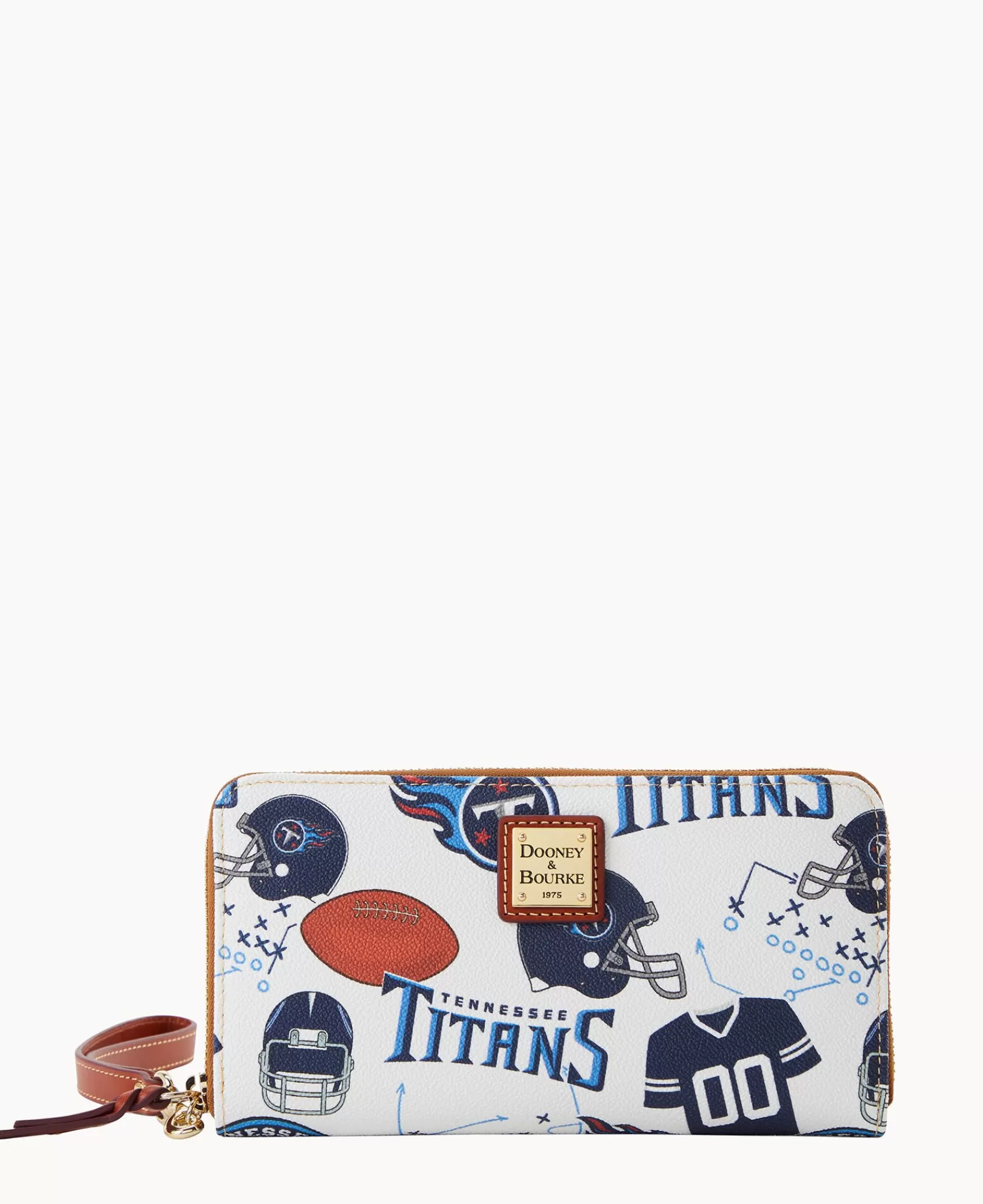 Wristlets | Wallets>Dooney & Bourke NFL Titans Large Zip Around Wristlet WhiteMulti