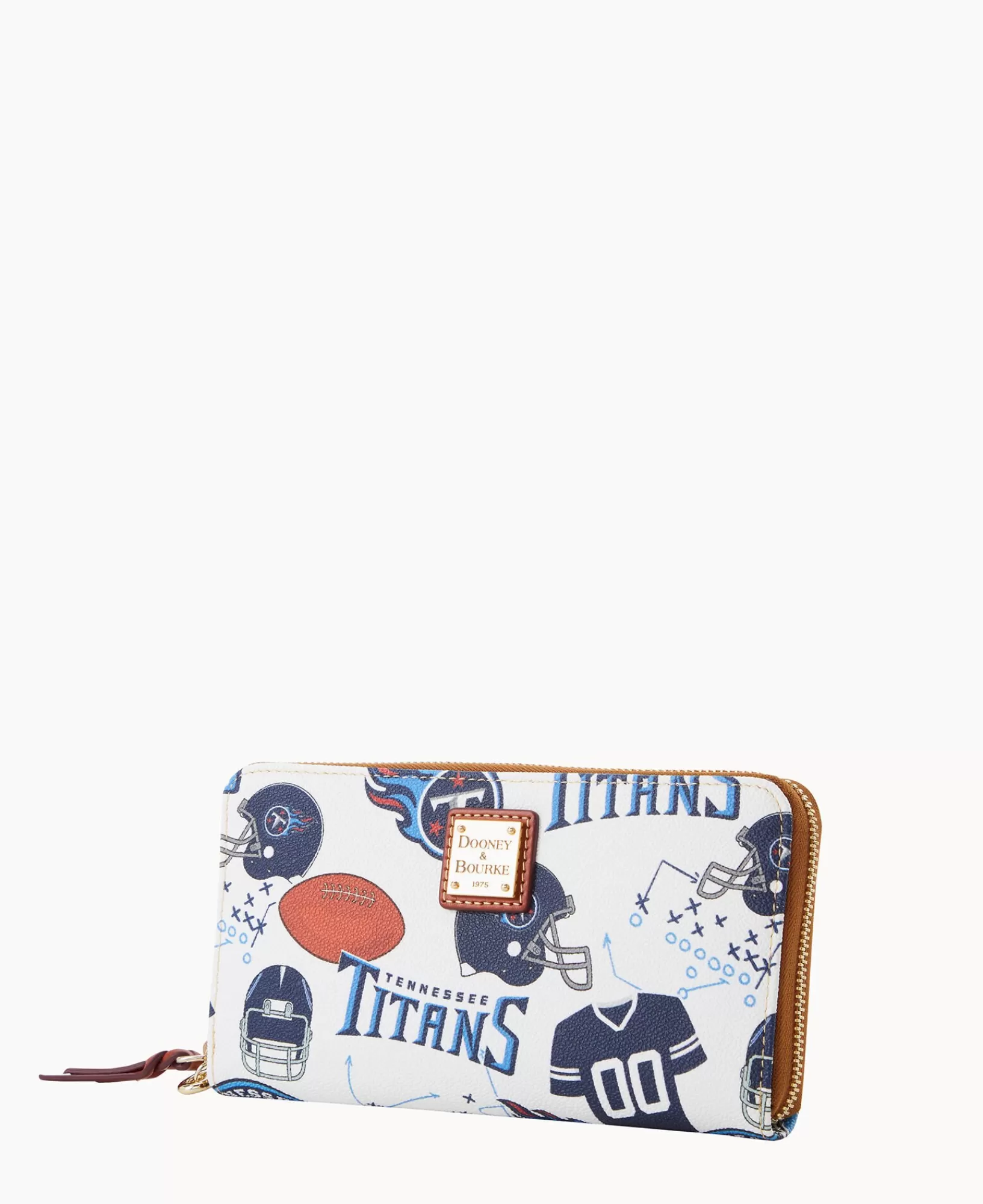 Wristlets | Wallets>Dooney & Bourke NFL Titans Large Zip Around Wristlet WhiteMulti