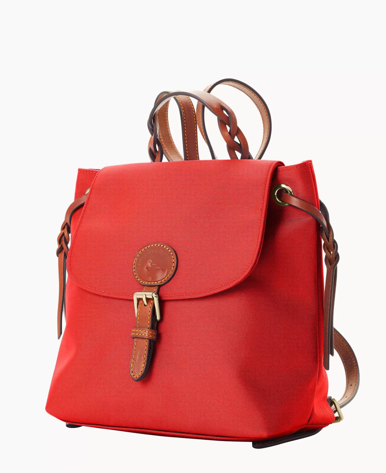 Travel | Backpacks>Dooney & Bourke Nylon Flap Backpack Red