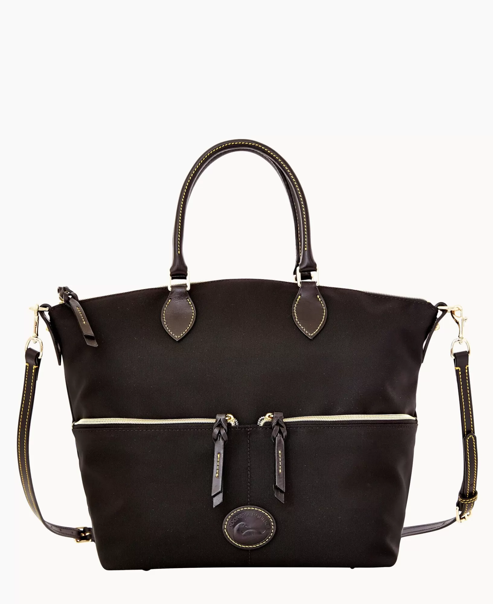 Shoulder Bags | Crossbodies>Dooney & Bourke Nylon Large Pocket Satchel BlackBlack