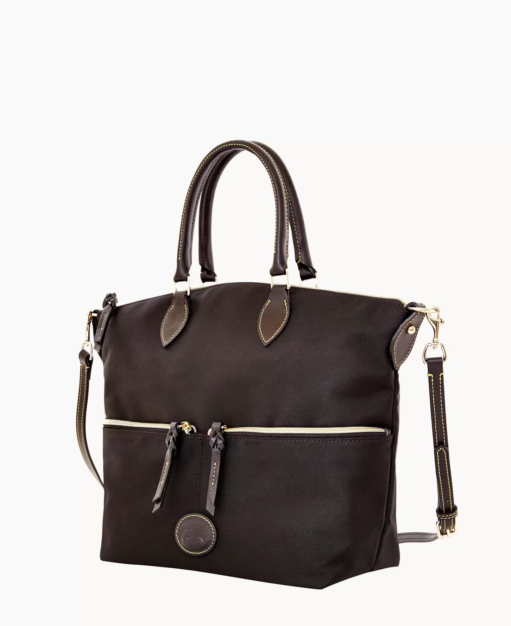 Shoulder Bags | Crossbodies>Dooney & Bourke Nylon Large Pocket Satchel BlackBlack