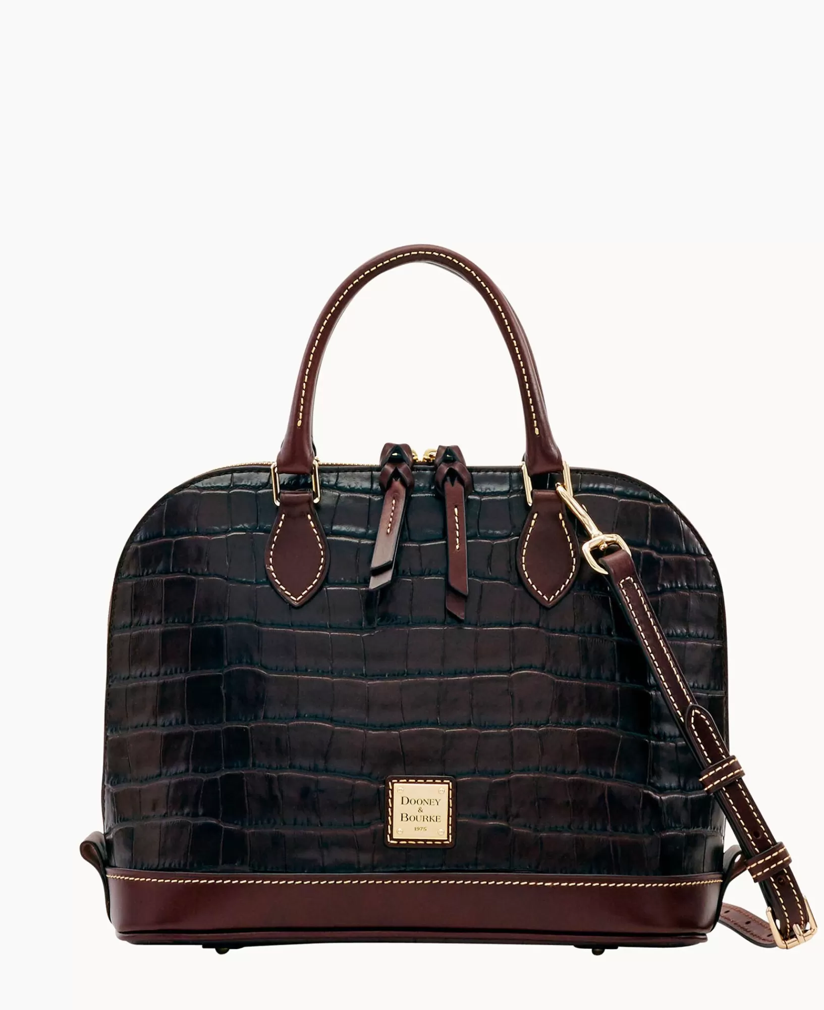 Shoulder Bags | Satchels>Dooney & Bourke Oakdale Zip Zip Satchel Espresso