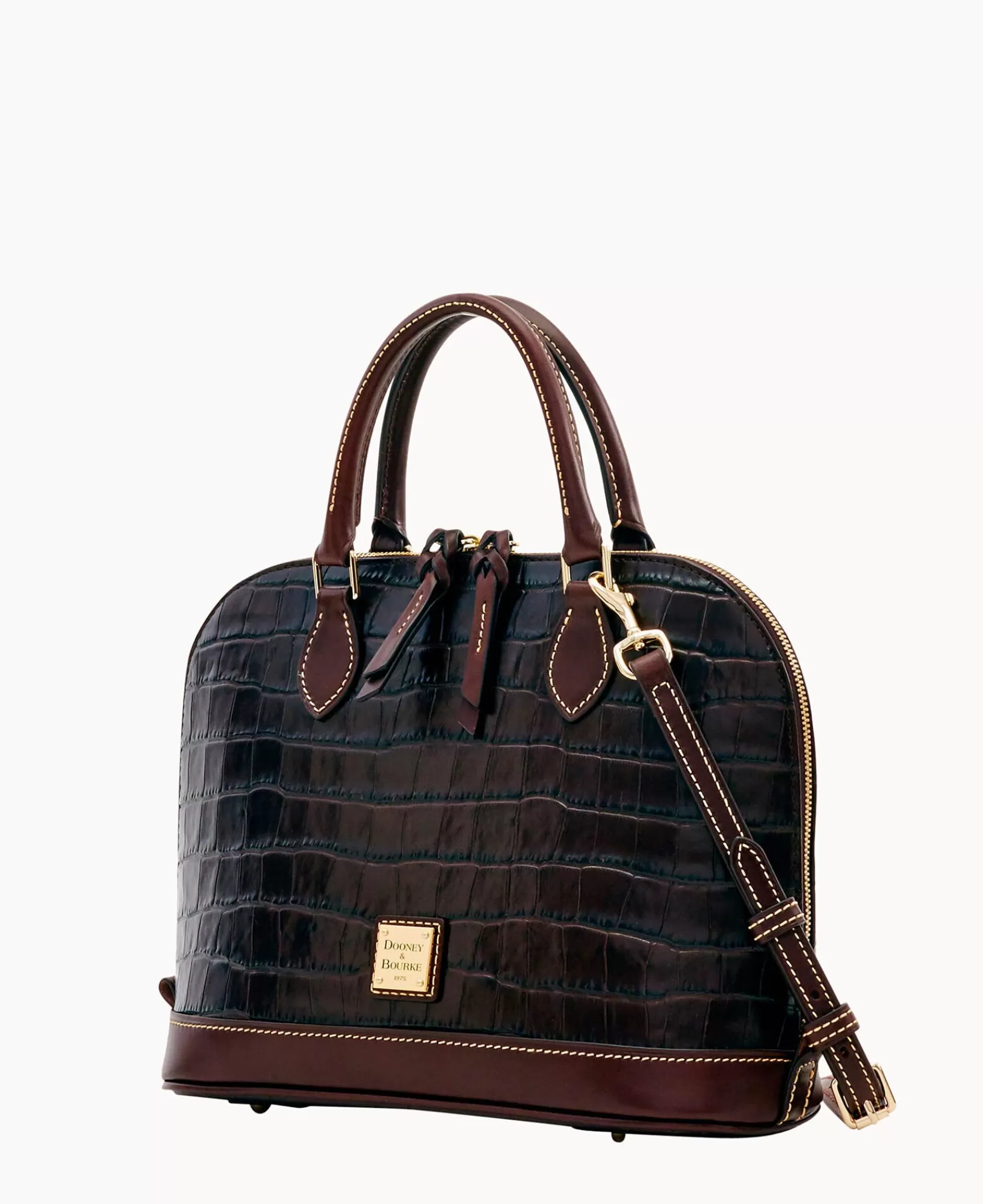 Shoulder Bags | Satchels>Dooney & Bourke Oakdale Zip Zip Satchel Espresso