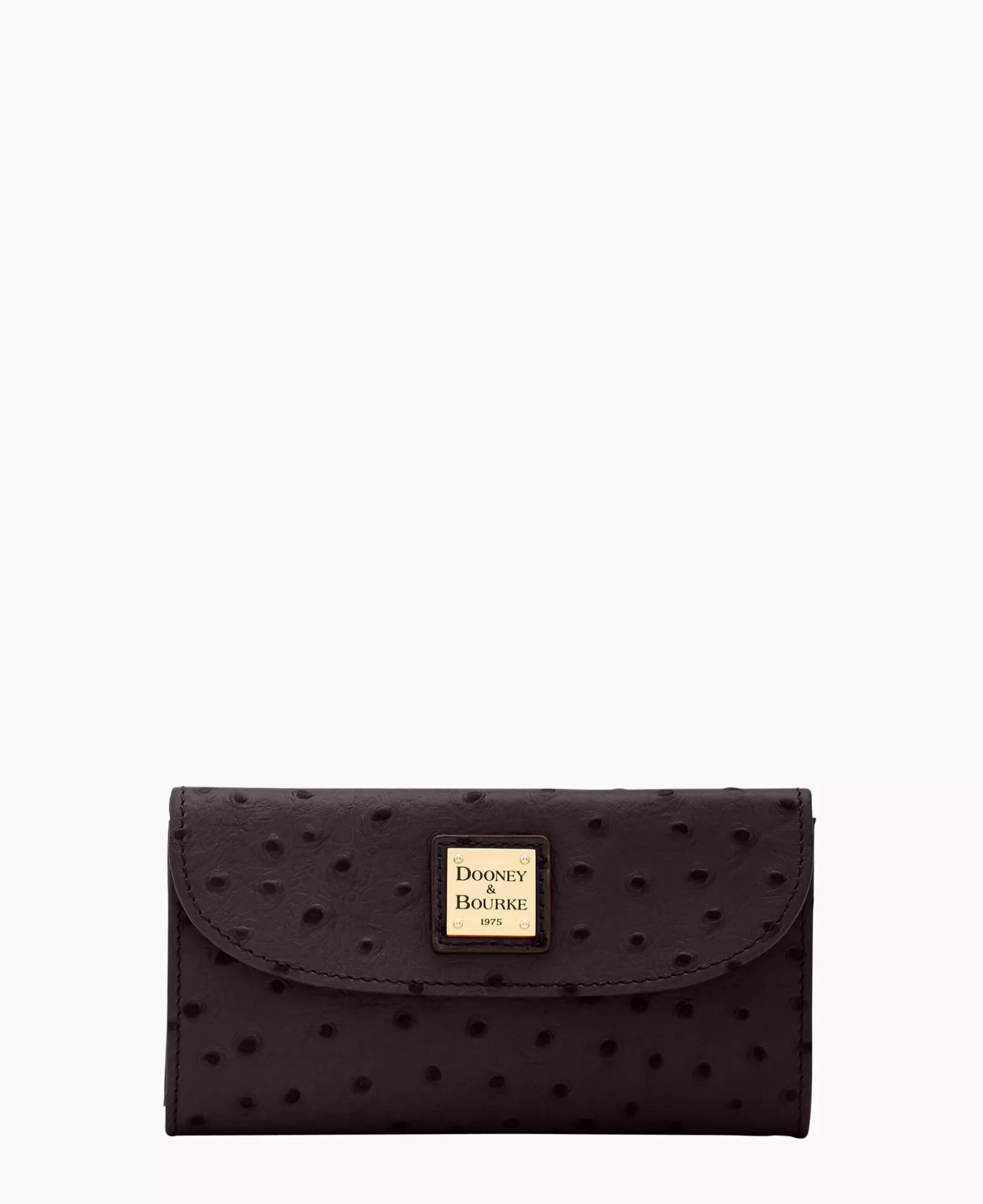 Wallets | Clutches>Dooney & Bourke Ostrich Continental Clutch Black