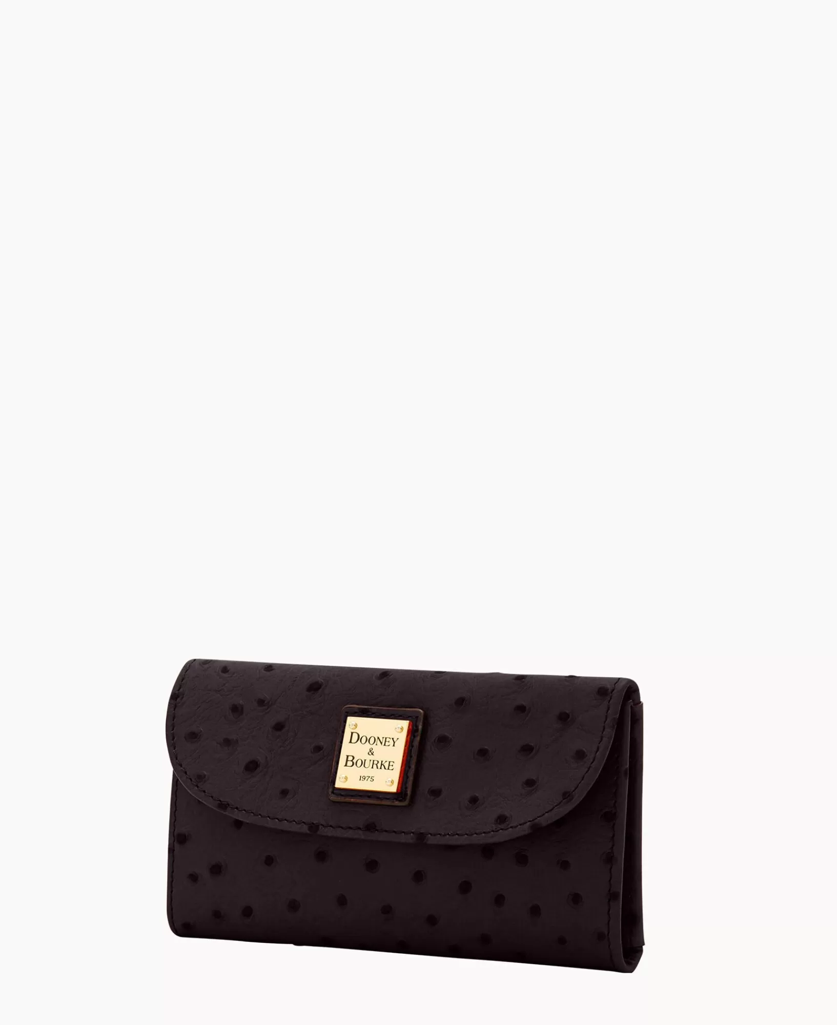 Wallets | Clutches>Dooney & Bourke Ostrich Continental Clutch Black