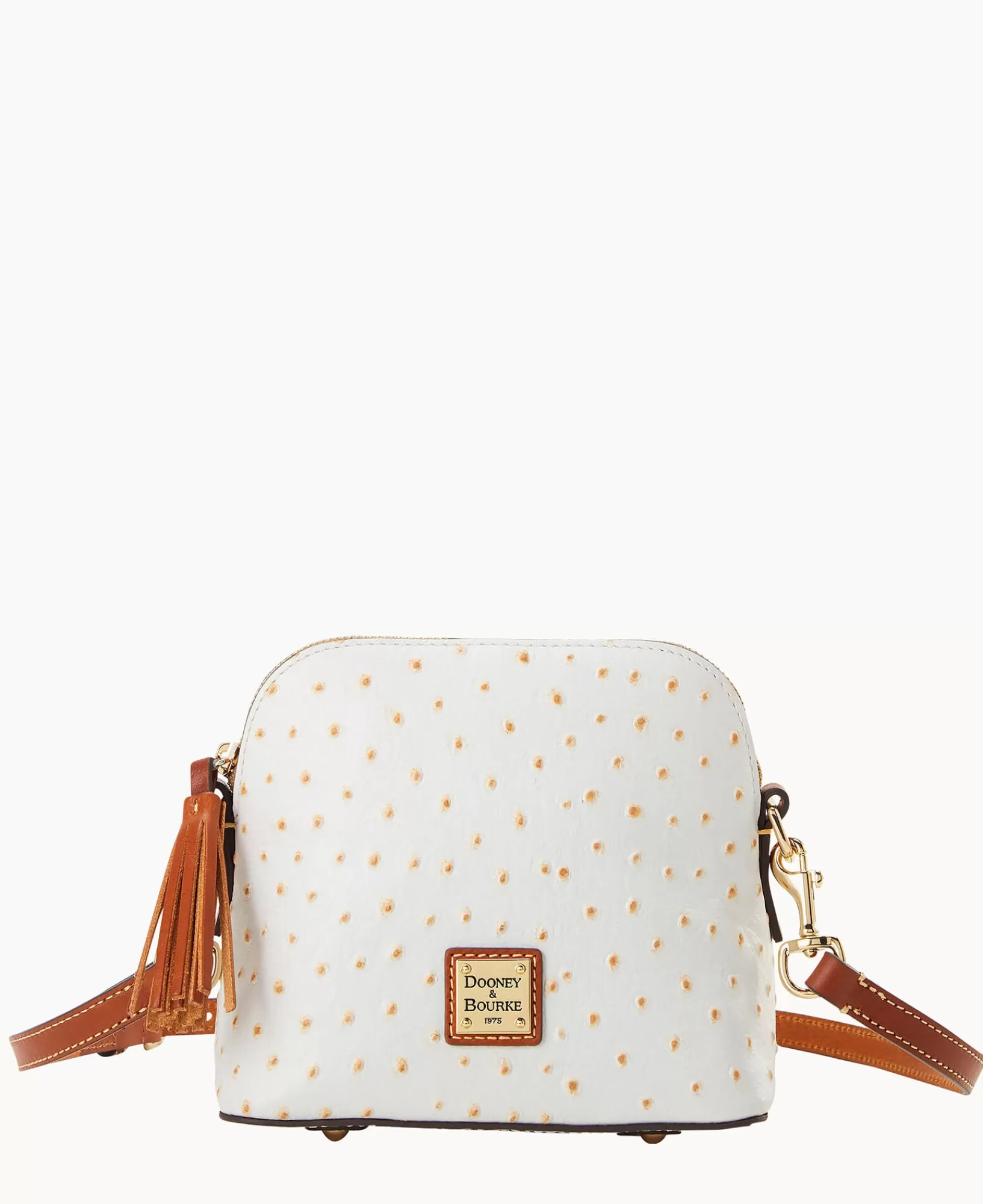 Shoulder Bags | Crossbodies>Dooney & Bourke Ostrich Domed Crossbody Bone