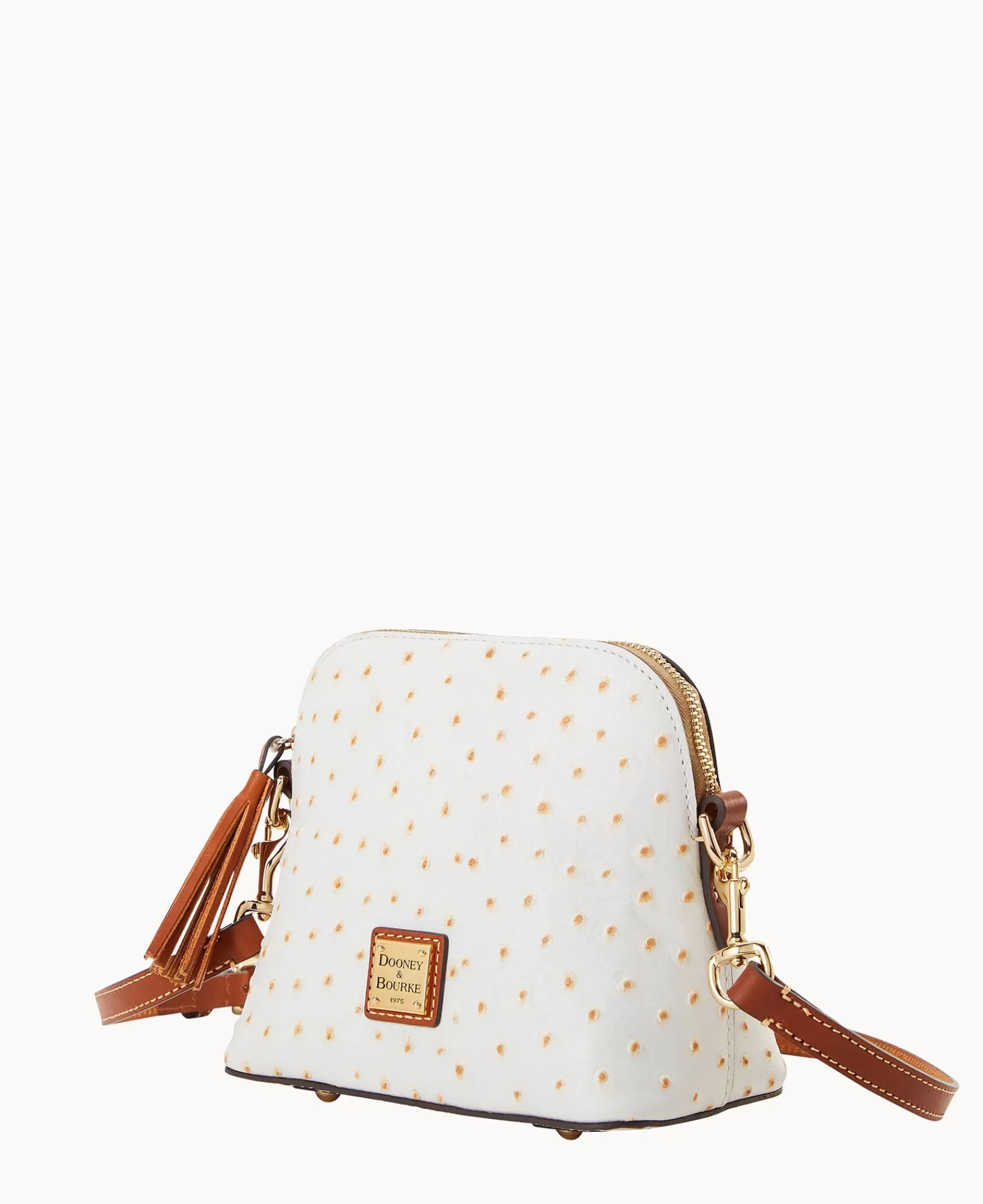 Shoulder Bags | Crossbodies>Dooney & Bourke Ostrich Domed Crossbody Bone