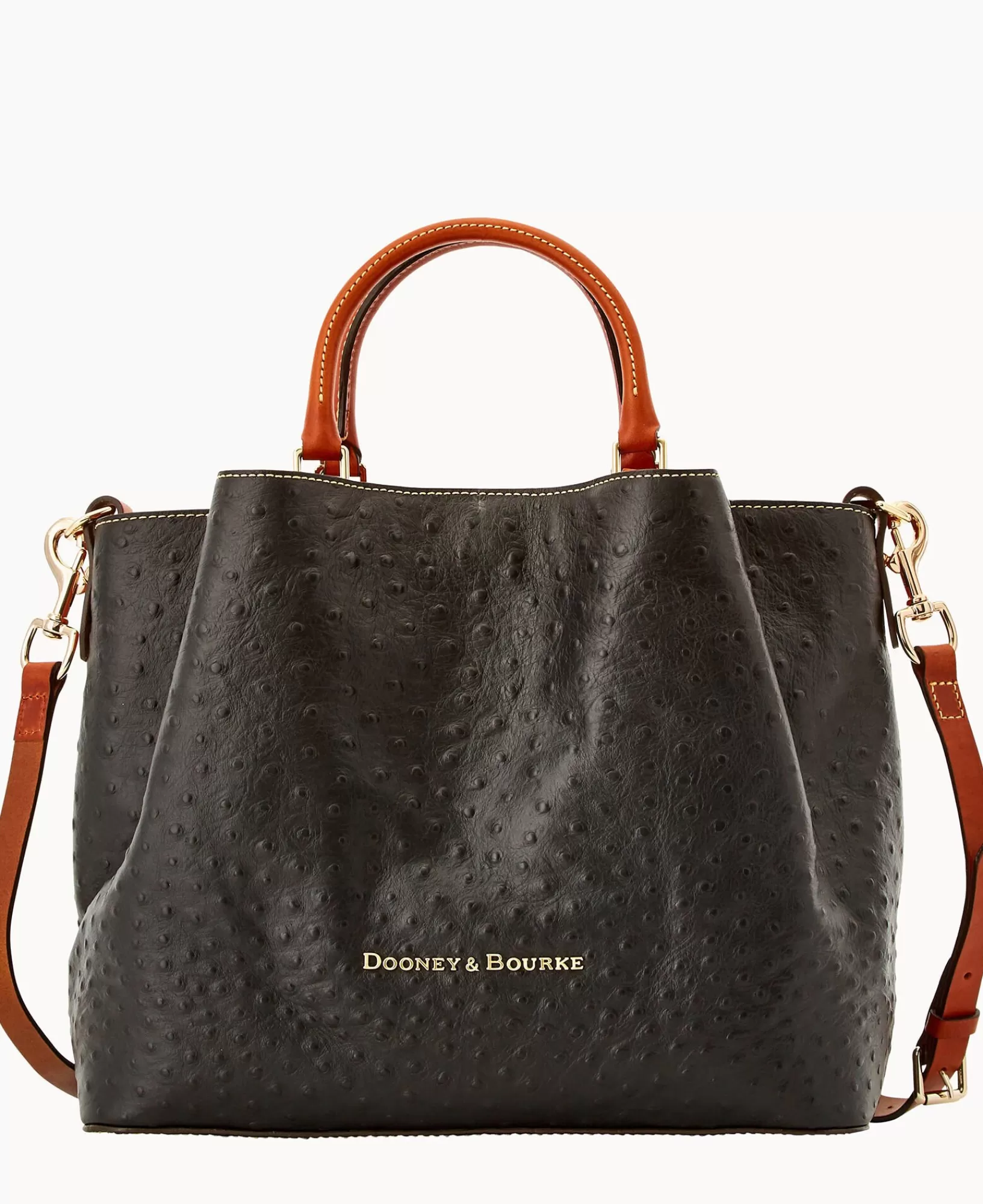 Shoulder Bags | Crossbodies>Dooney & Bourke Ostrich Large Barlow Black