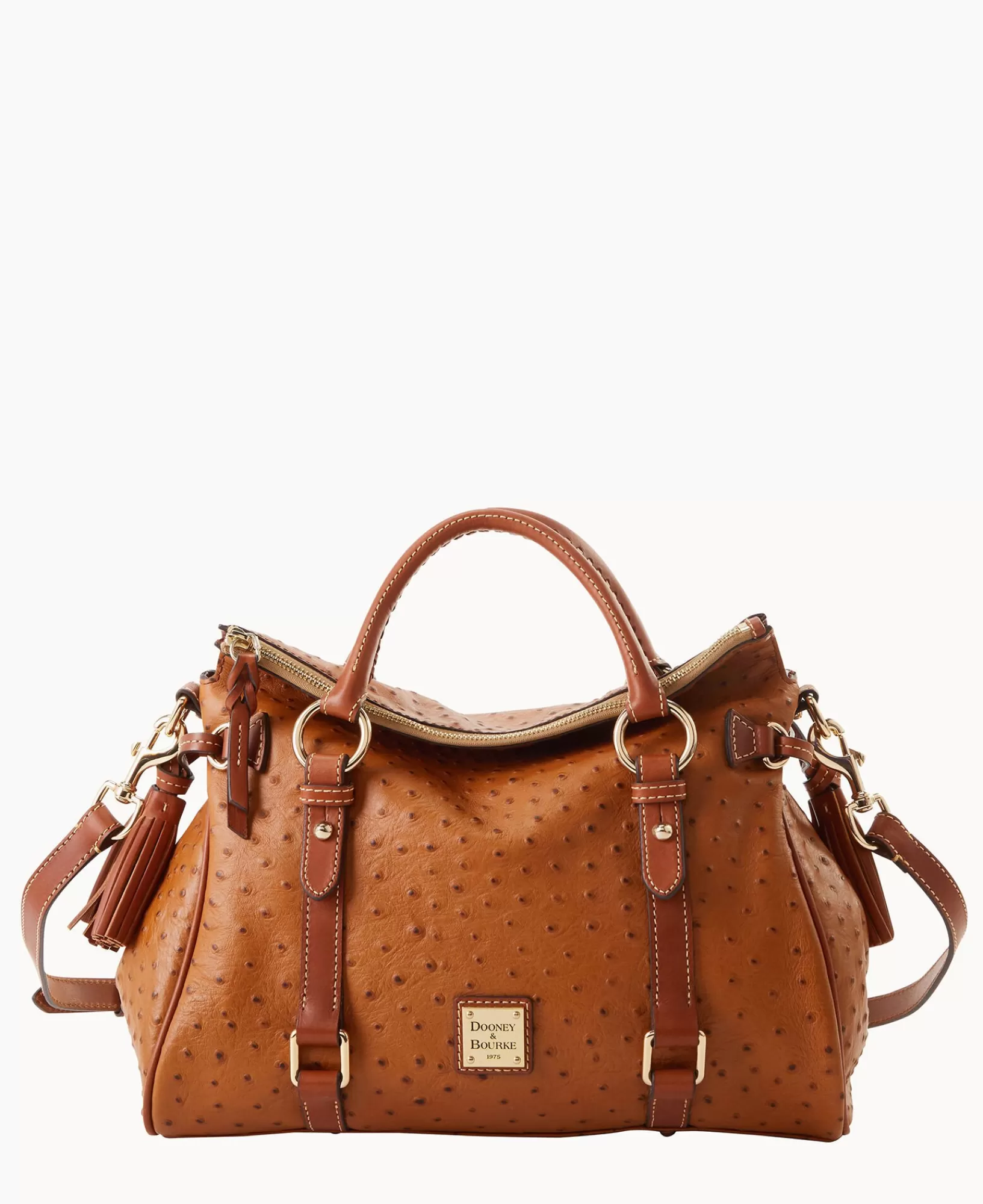 Shoulder Bags | Satchels>Dooney & Bourke Ostrich Large Satchel Caramel