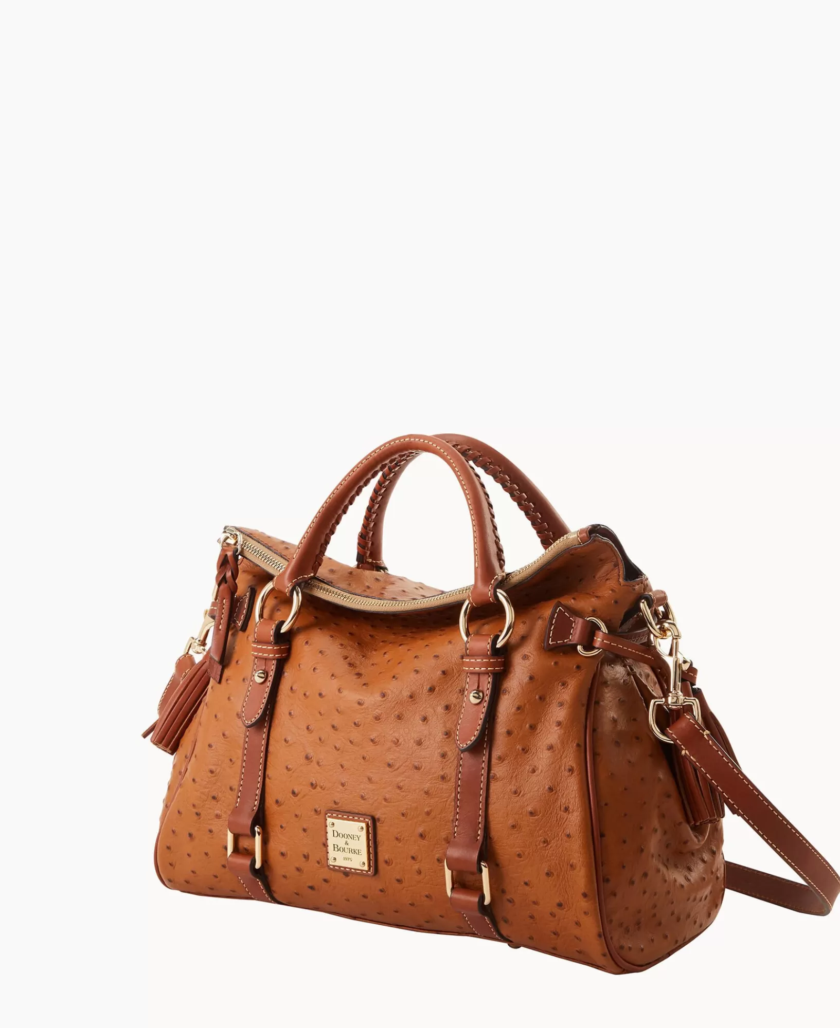 Shoulder Bags | Satchels>Dooney & Bourke Ostrich Large Satchel Caramel