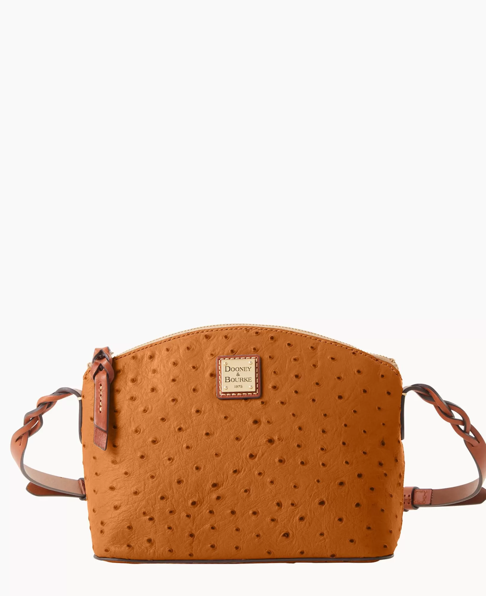 Shoulder Bags | Crossbodies>Dooney & Bourke Ostrich Penny Crossbody Caramel