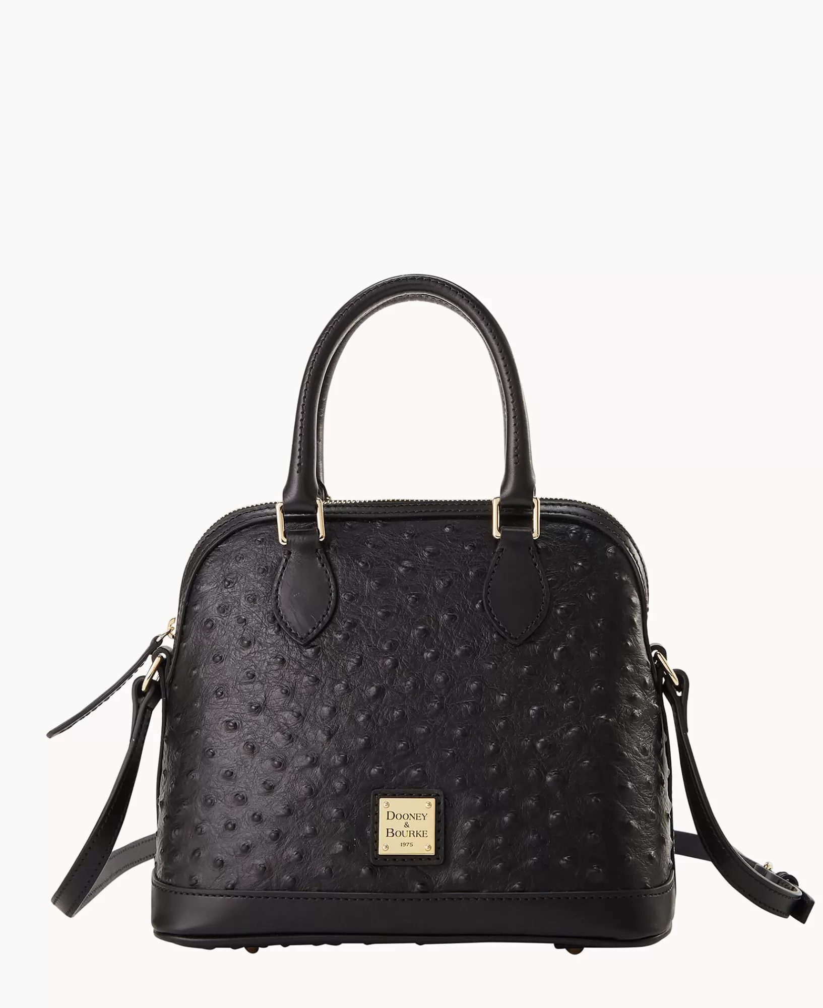 Shoulder Bags | Crossbodies>Dooney & Bourke Ostrich Satchel Black