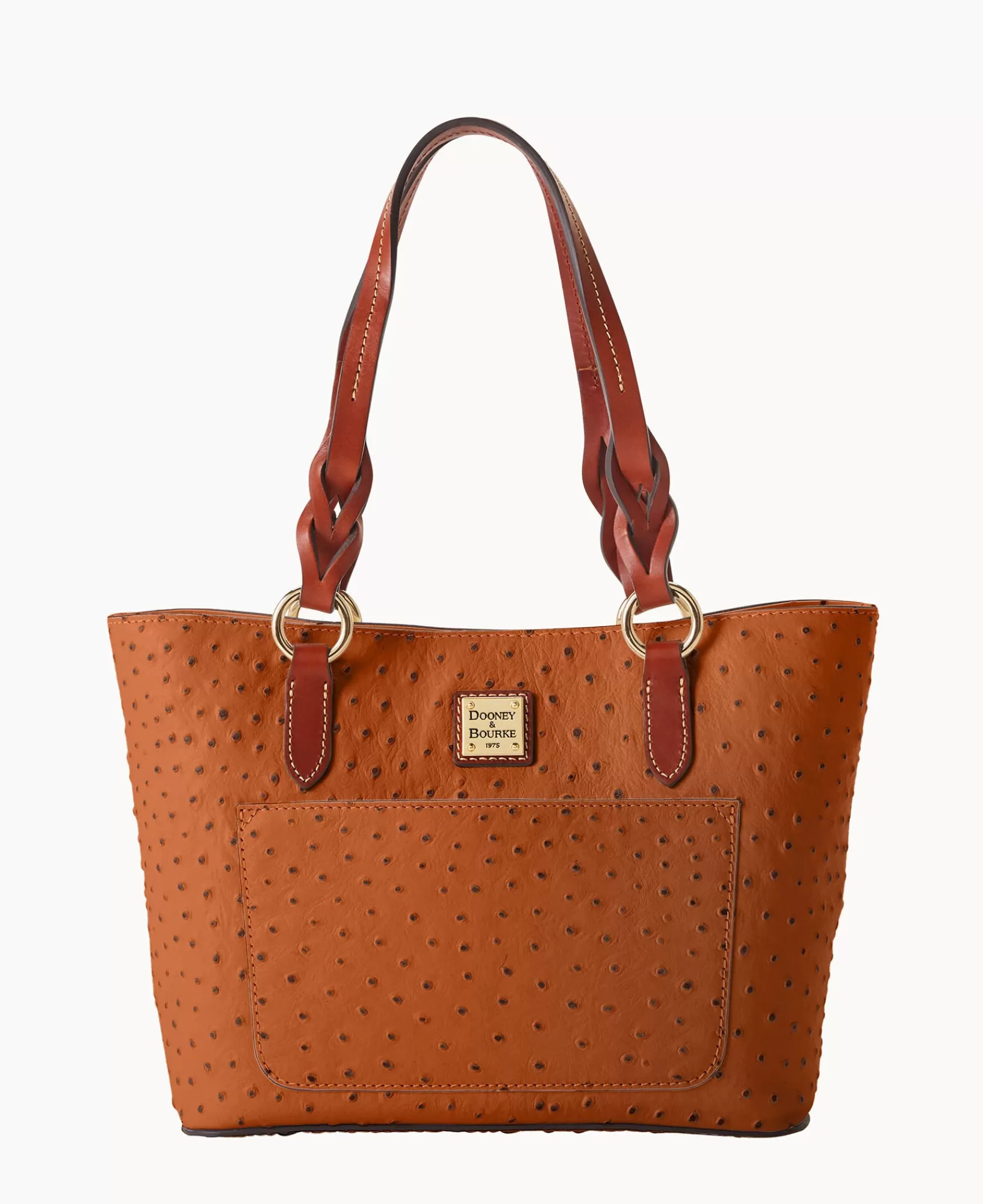 Mini Bags | Shoulder Bags>Dooney & Bourke Ostrich Small Gretchen Tote Caramel