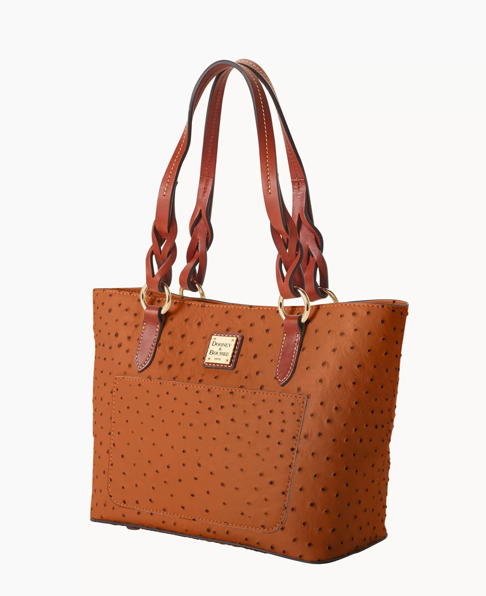 Mini Bags | Shoulder Bags>Dooney & Bourke Ostrich Small Gretchen Tote Caramel