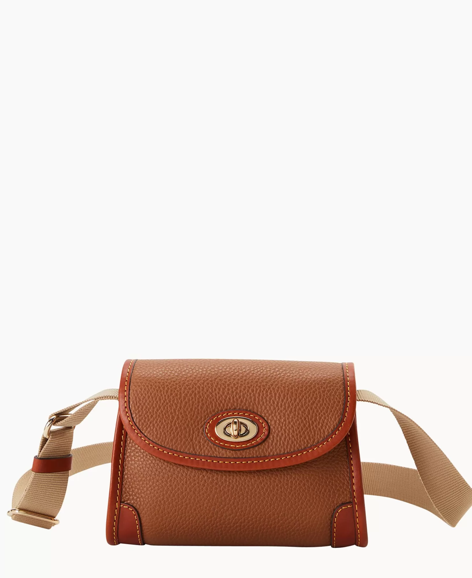 Shoulder Bags | Crossbodies>Dooney & Bourke Pebble Grain 18 Crossbody Caramel