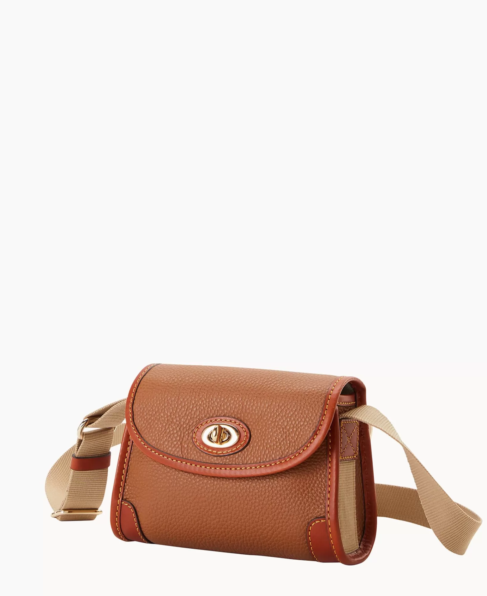 Shoulder Bags | Crossbodies>Dooney & Bourke Pebble Grain 18 Crossbody Caramel