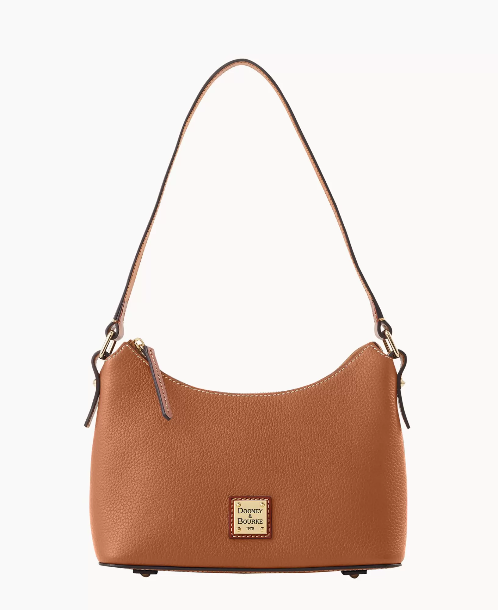 Shoulder Bags>Dooney & Bourke Pebble Grain Baguette Caramel