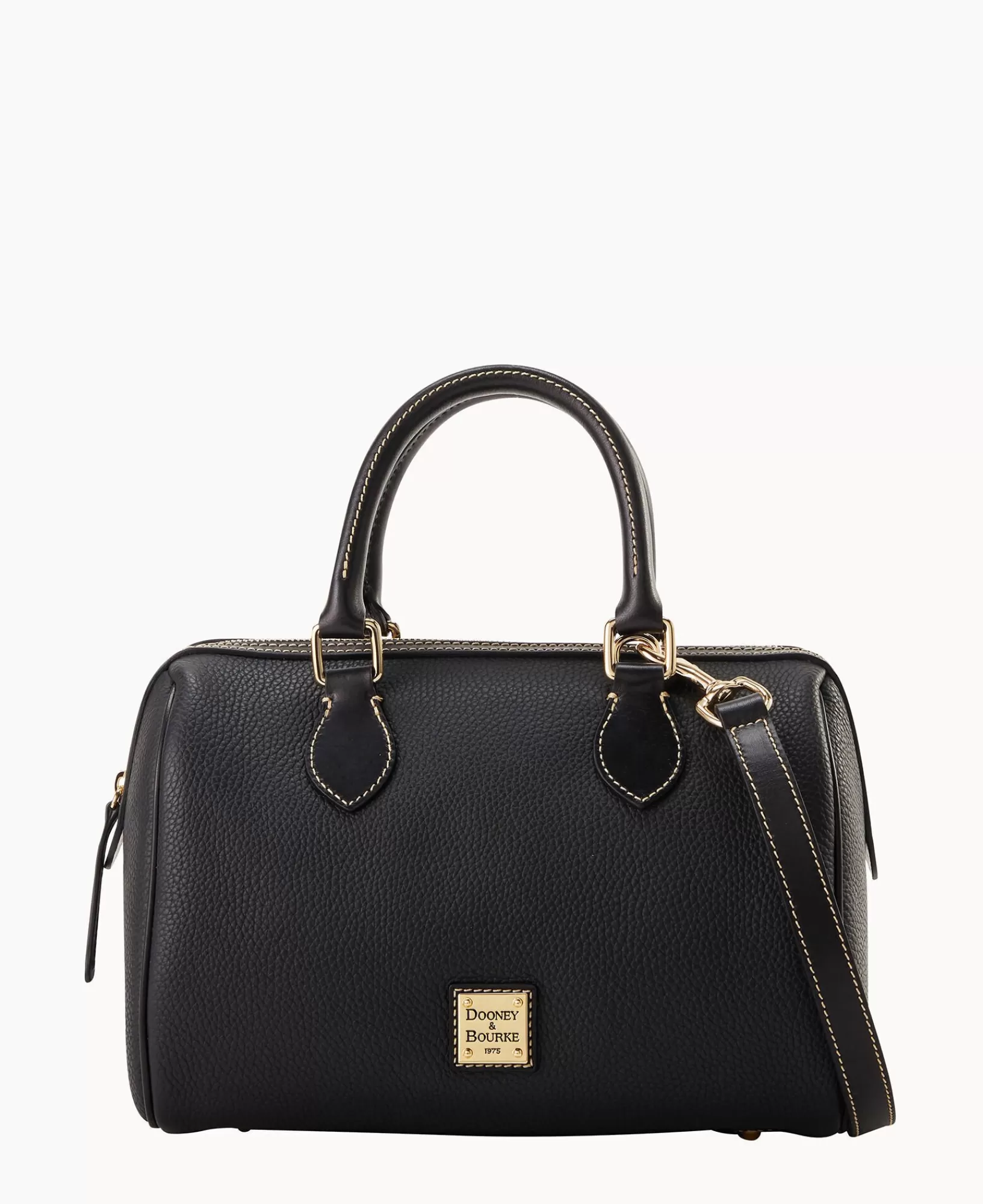 Shoulder Bags | Crossbodies>Dooney & Bourke Pebble Grain Barrel Satchel BlackBlack