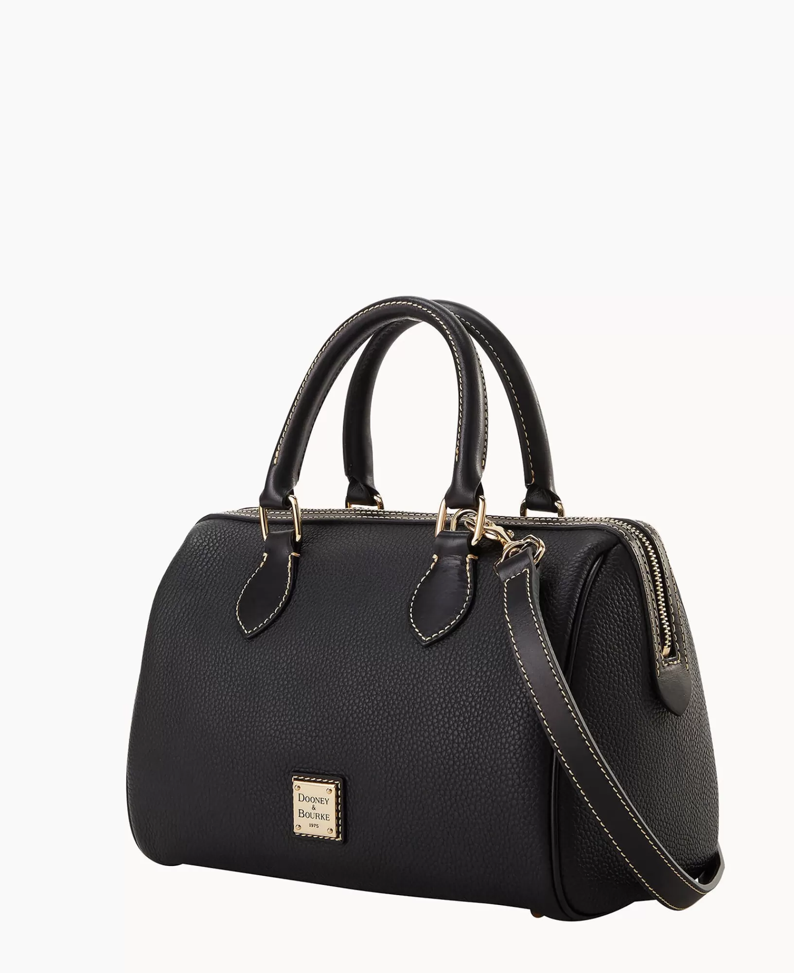 Shoulder Bags | Crossbodies>Dooney & Bourke Pebble Grain Barrel Satchel BlackBlack