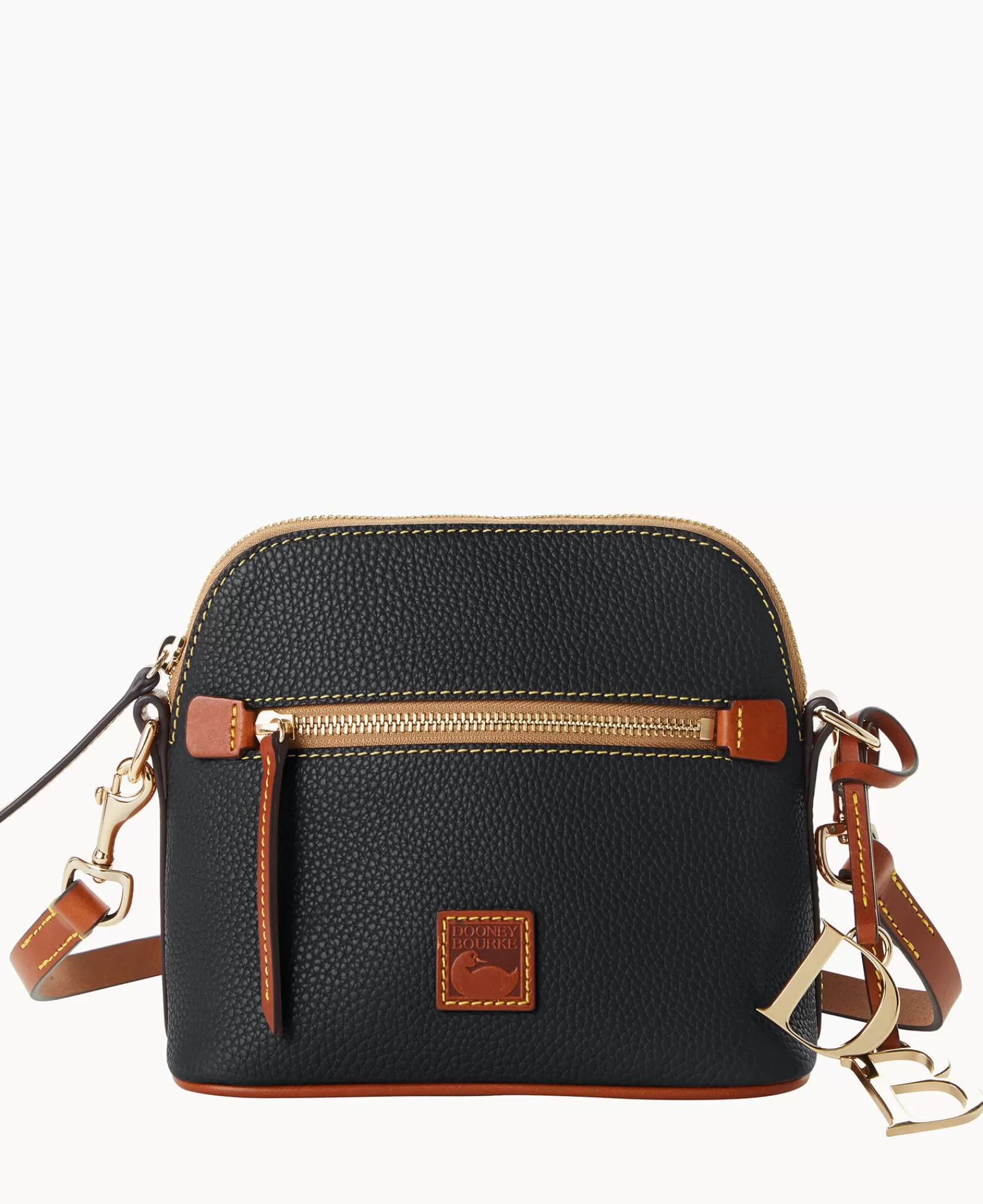 Shoulder Bags | Crossbodies>Dooney & Bourke Pebble Grain Domed Crossbody Black