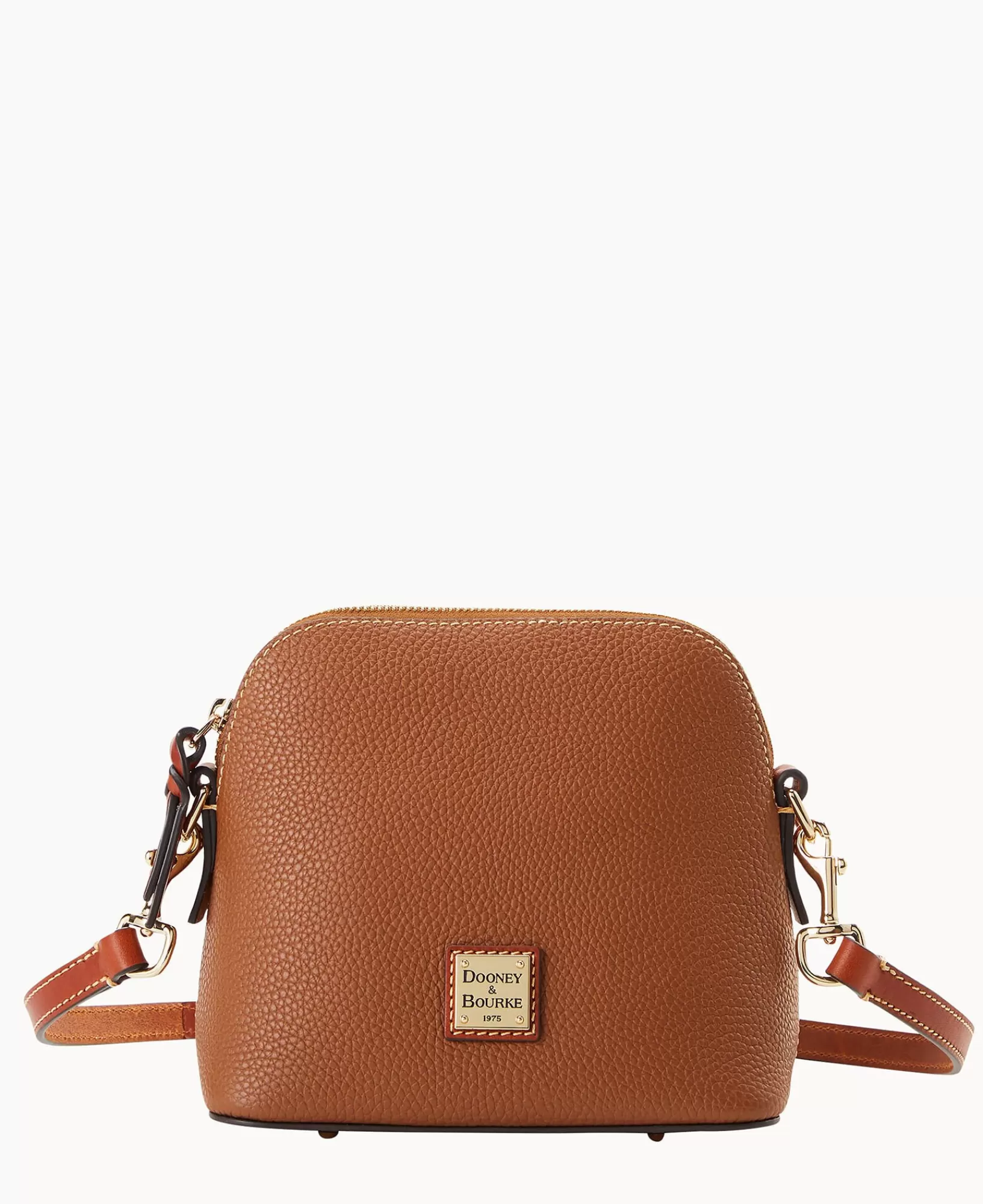 Shoulder Bags | Crossbodies>Dooney & Bourke Pebble Grain Domed Crossbody Caramel