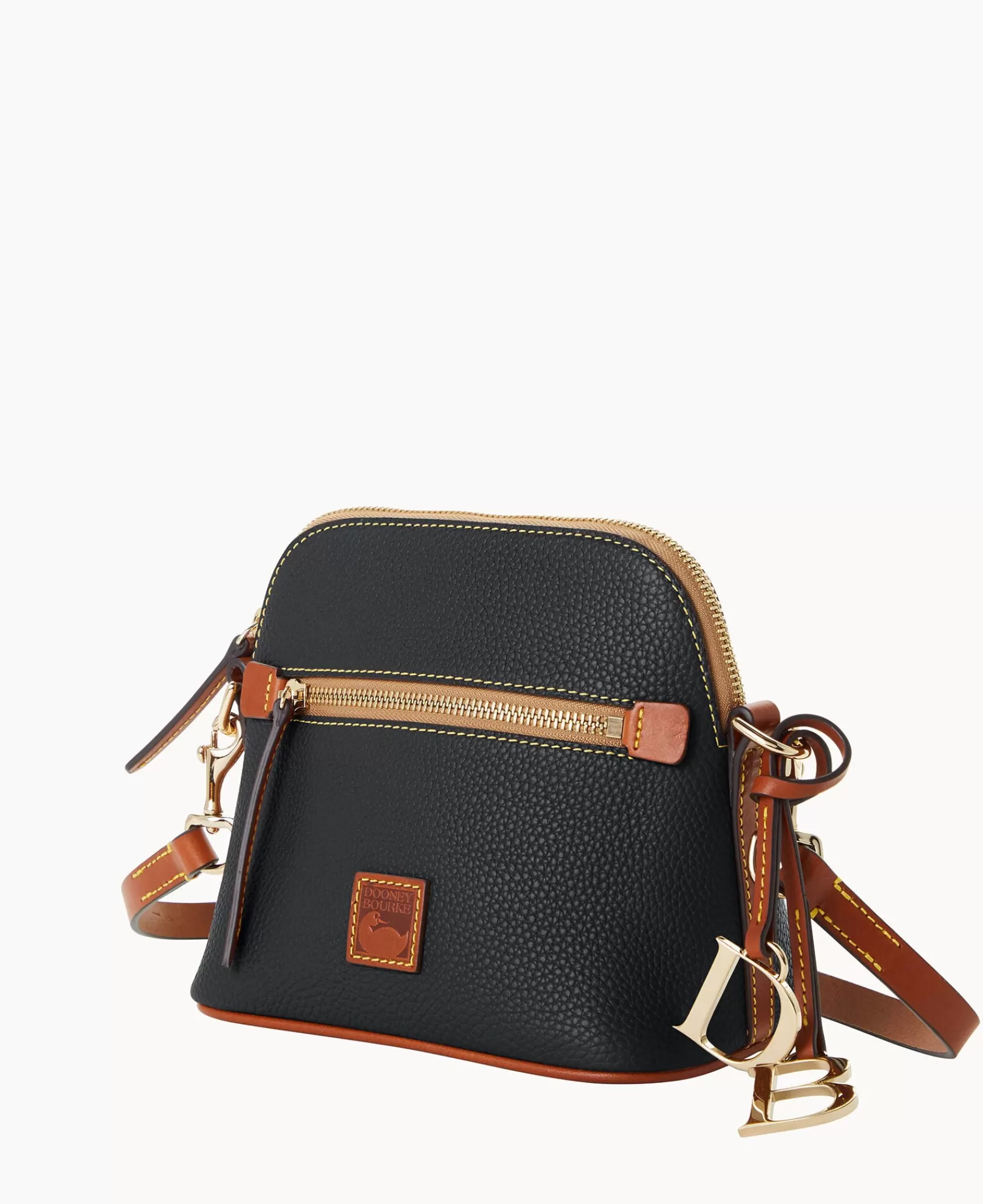 Shoulder Bags | Crossbodies>Dooney & Bourke Pebble Grain Domed Crossbody Black