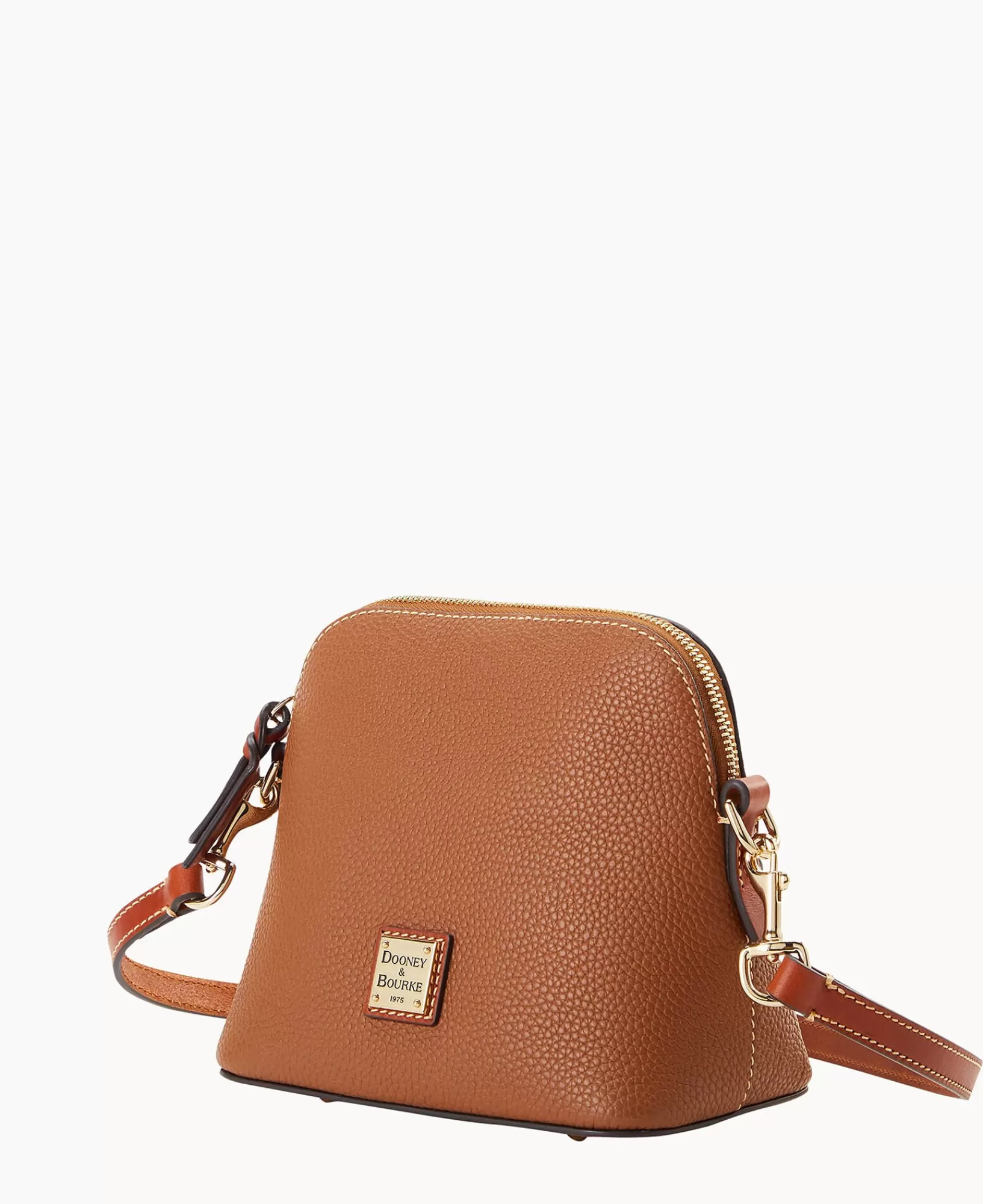 Shoulder Bags | Crossbodies>Dooney & Bourke Pebble Grain Domed Crossbody Caramel