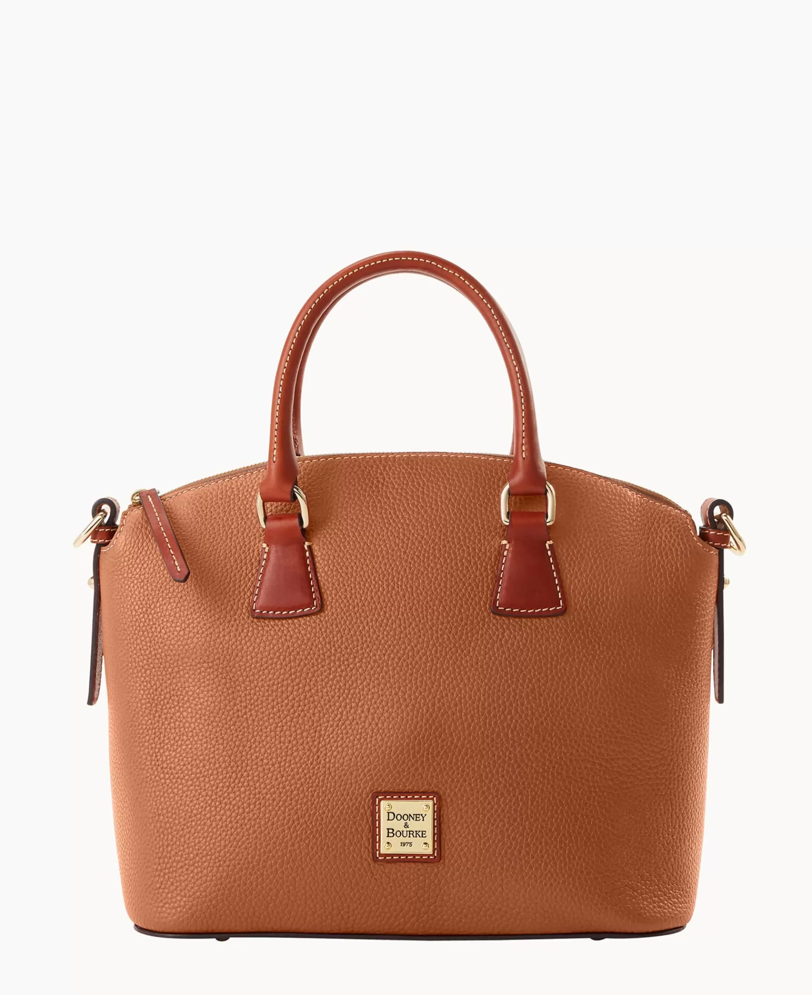 Shoulder Bags | Satchels>Dooney & Bourke Pebble Grain Domed Satchel Caramel