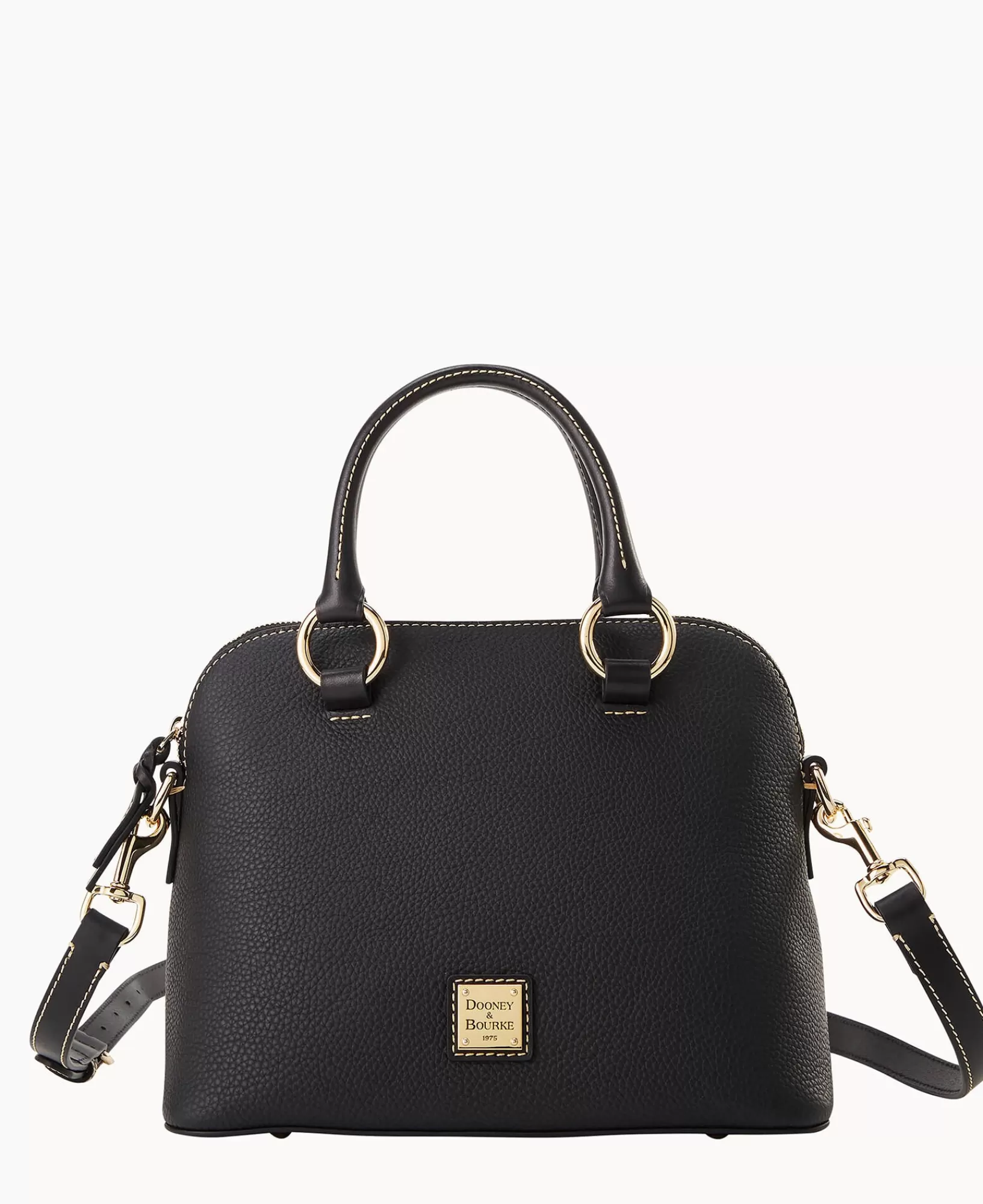 Shoulder Bags | Crossbodies>Dooney & Bourke Pebble Grain Domed Satchel BlackBlack