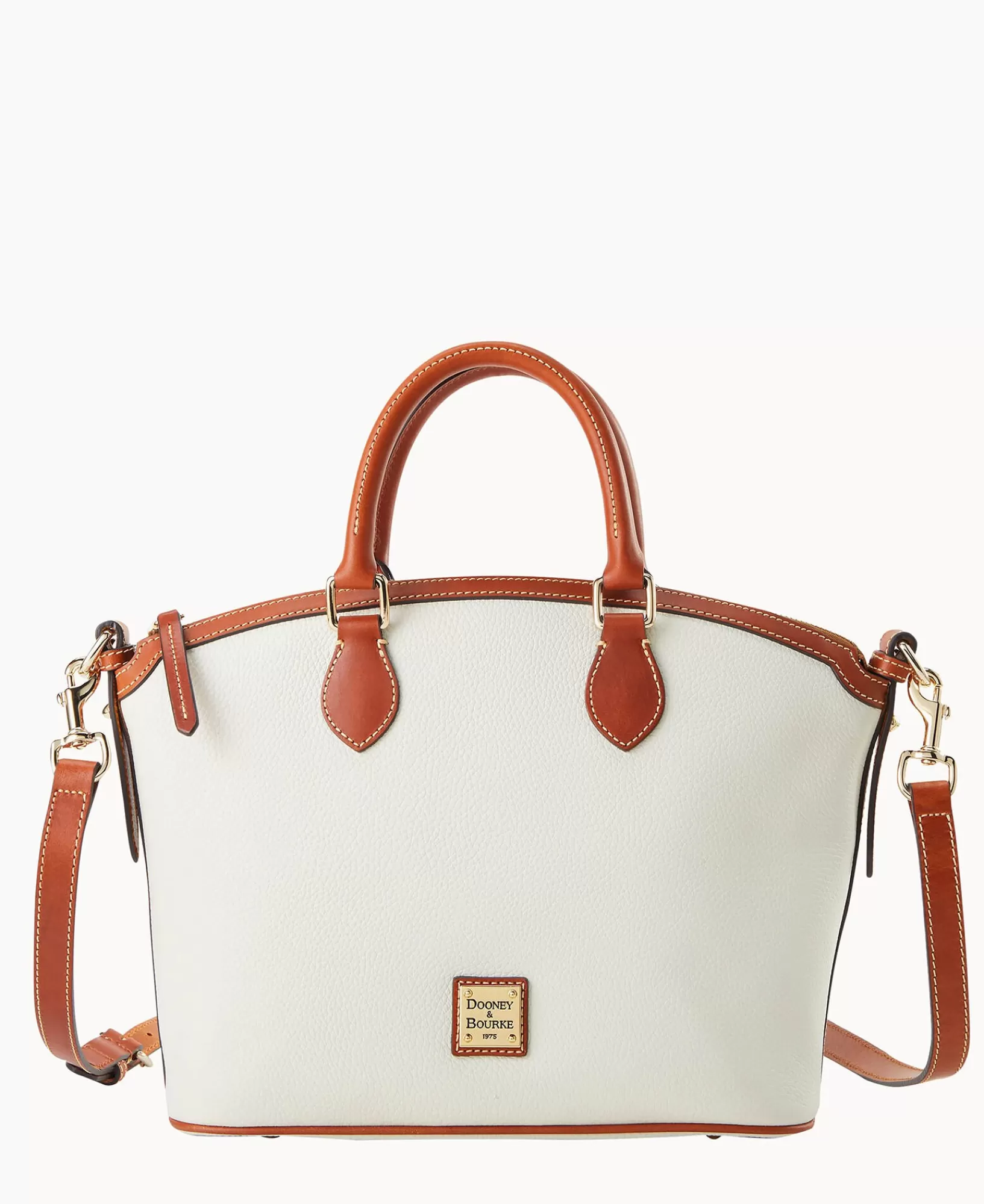 Shoulder Bags | Crossbodies>Dooney & Bourke Pebble Grain Domed Satchel Bone