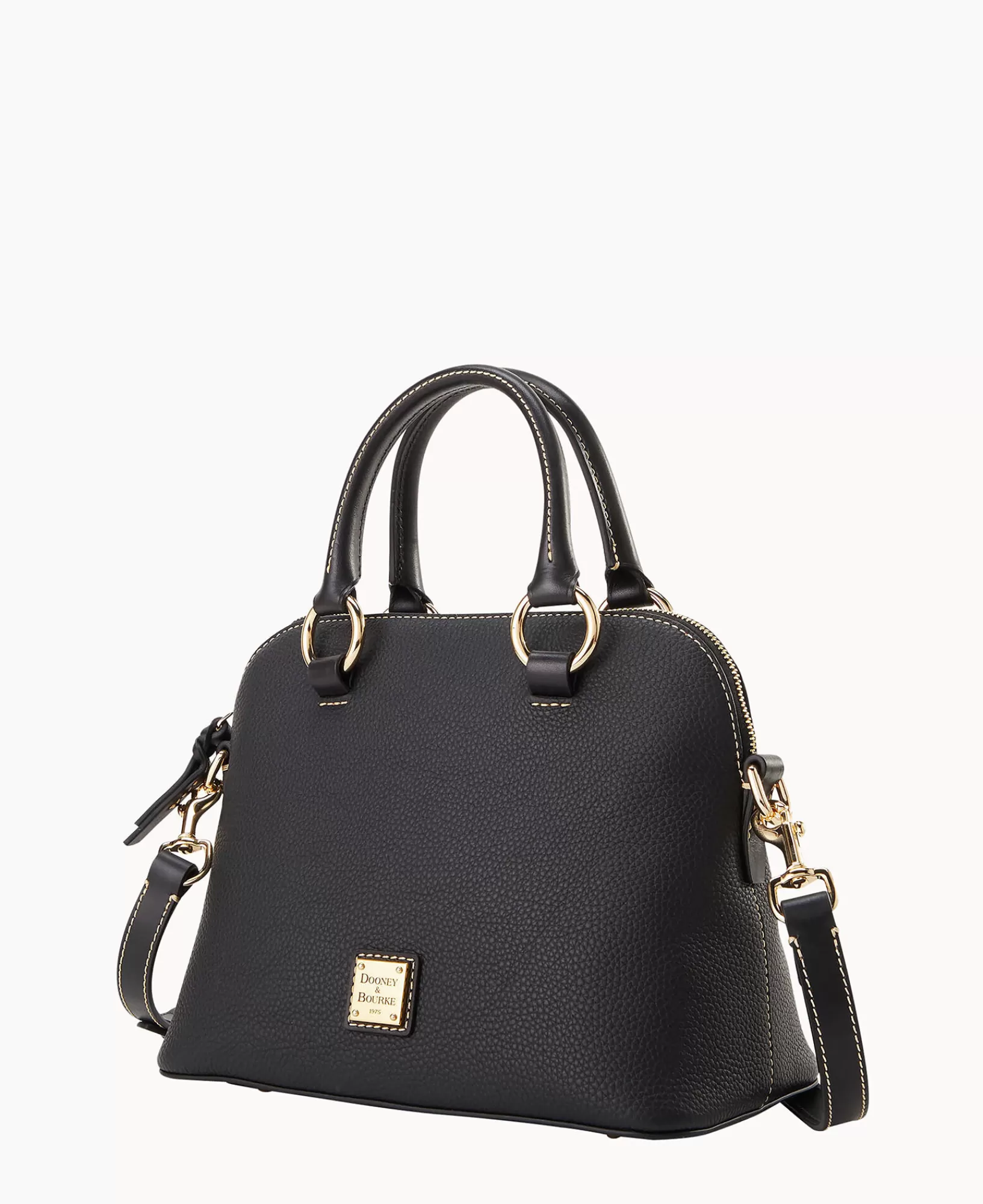 Shoulder Bags | Crossbodies>Dooney & Bourke Pebble Grain Domed Satchel BlackBlack