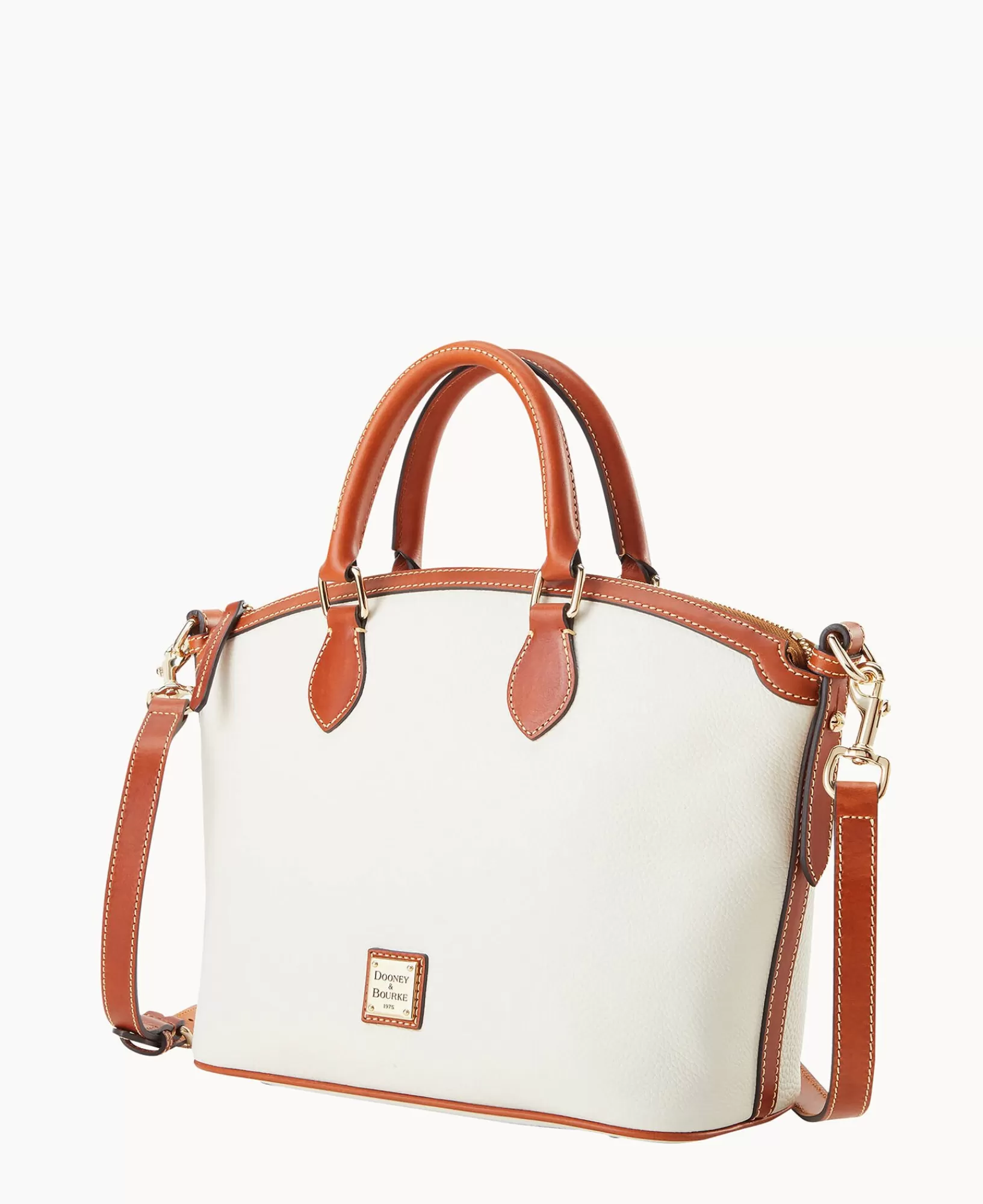 Shoulder Bags | Crossbodies>Dooney & Bourke Pebble Grain Domed Satchel Bone