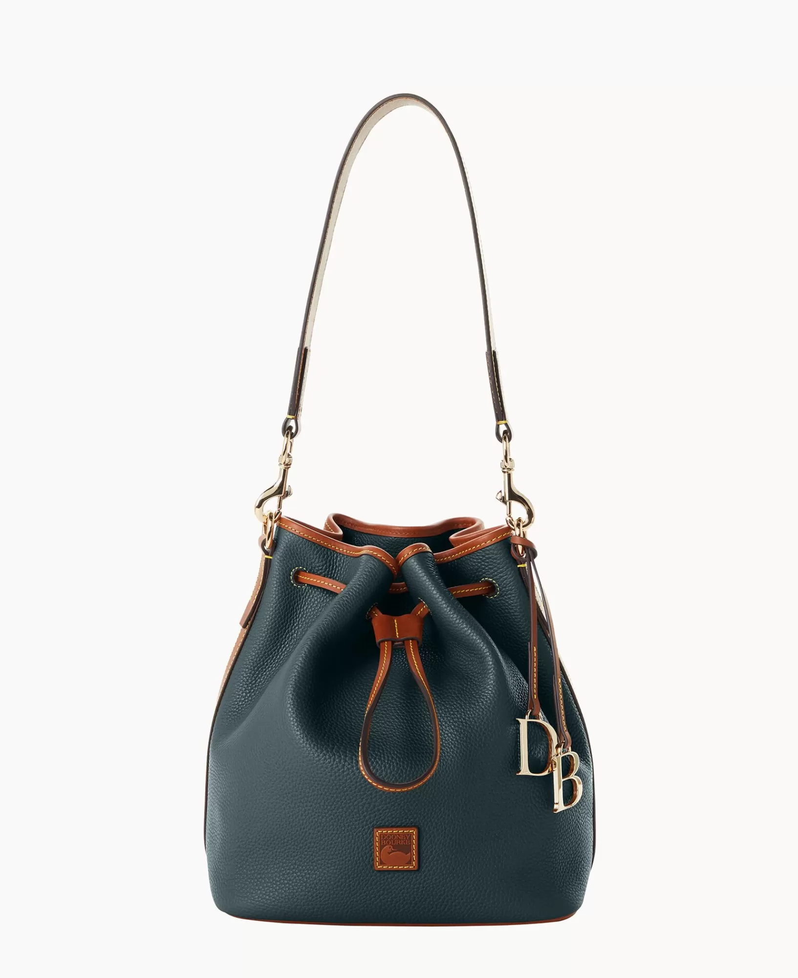 Shoulder Bags>Dooney & Bourke Pebble Grain Drawstring Forest